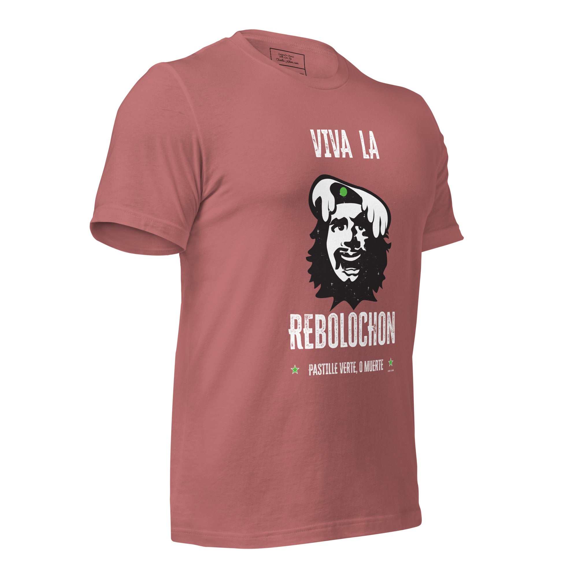 T-shirt en coton unisexe Viva la Rebolochon sur couleurs vives