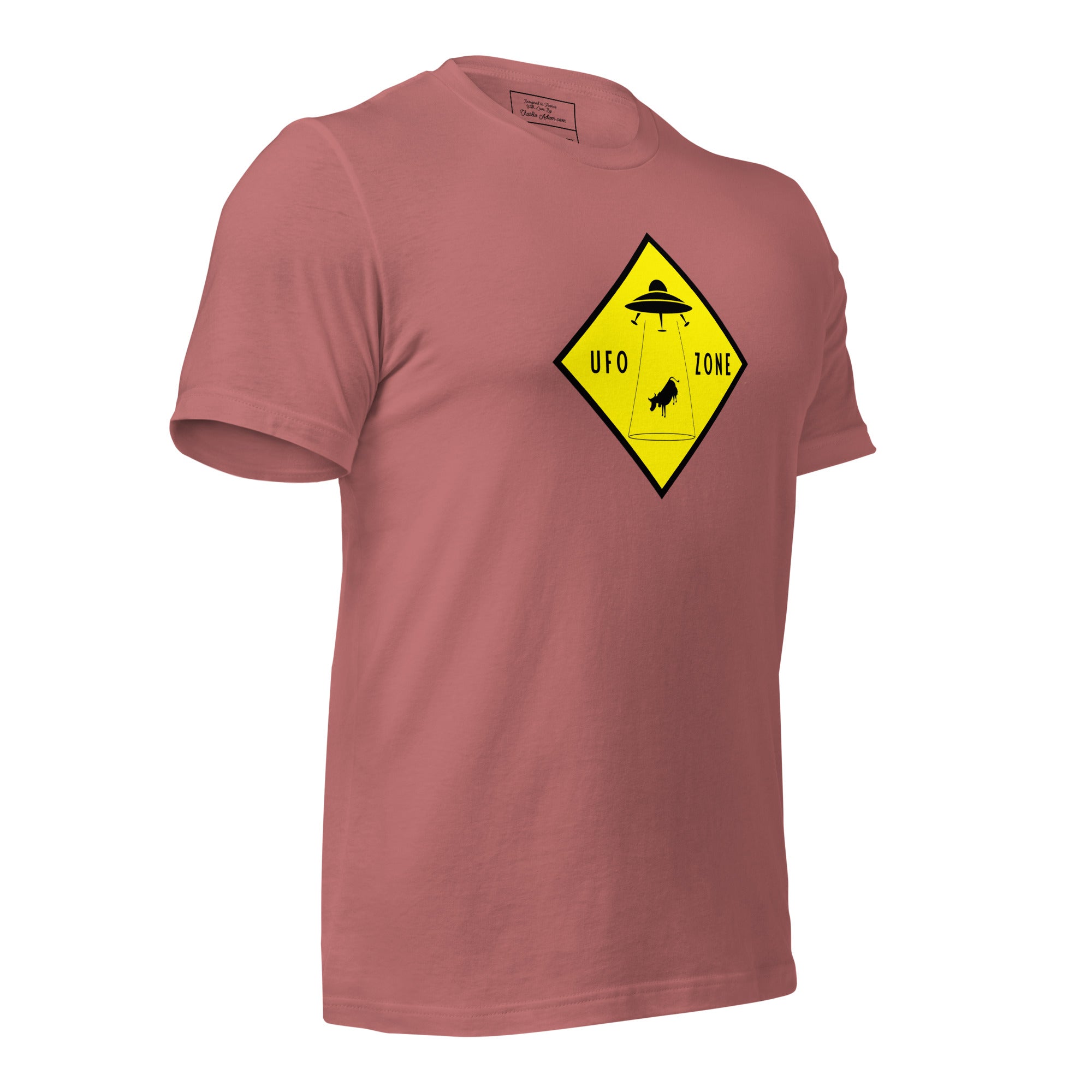 Unisex cotton t-shirt UFO Zone on bright colors