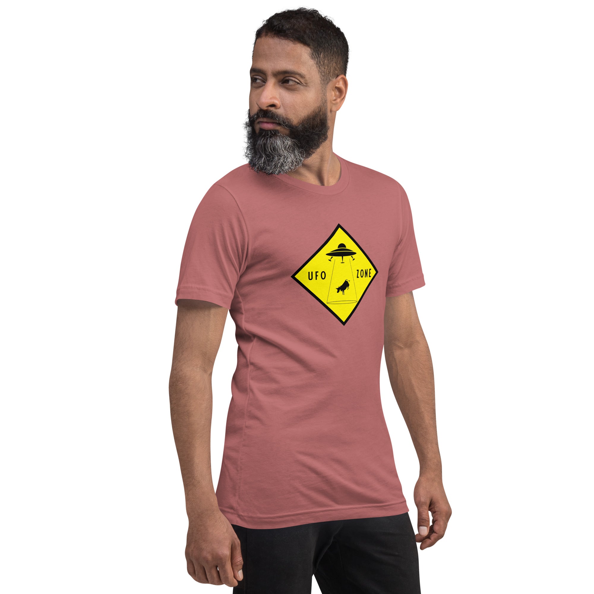 Unisex cotton t-shirt UFO Zone on bright colors