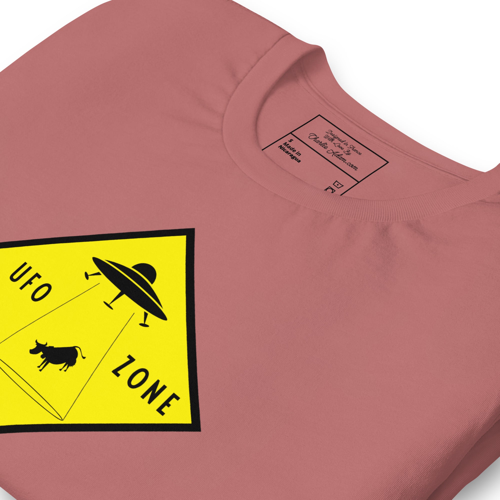 Unisex cotton t-shirt UFO Zone on bright colors