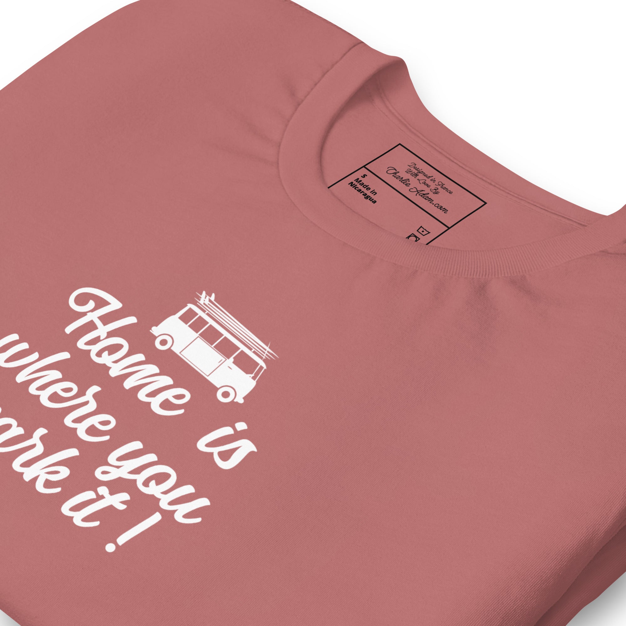 T-shirt en coton unisexe White Surf Combi sur couleurs vives