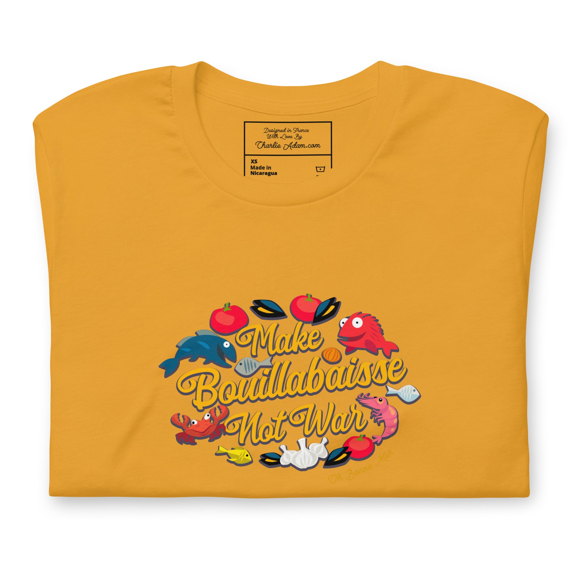 T-shirt en coton unisexe Make Bouillabaisse Not War