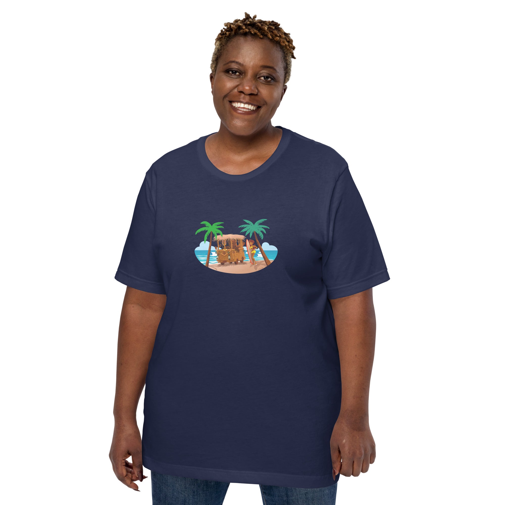 Unisex t-shirt Tiki Kombi on dark colors