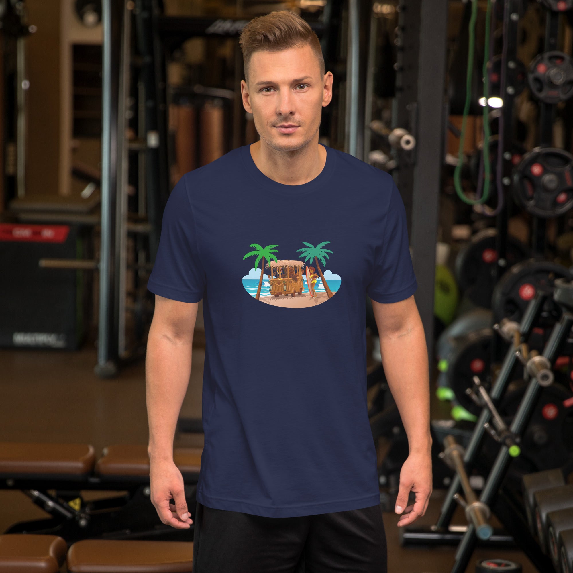 Unisex t-shirt Tiki Kombi on dark colors