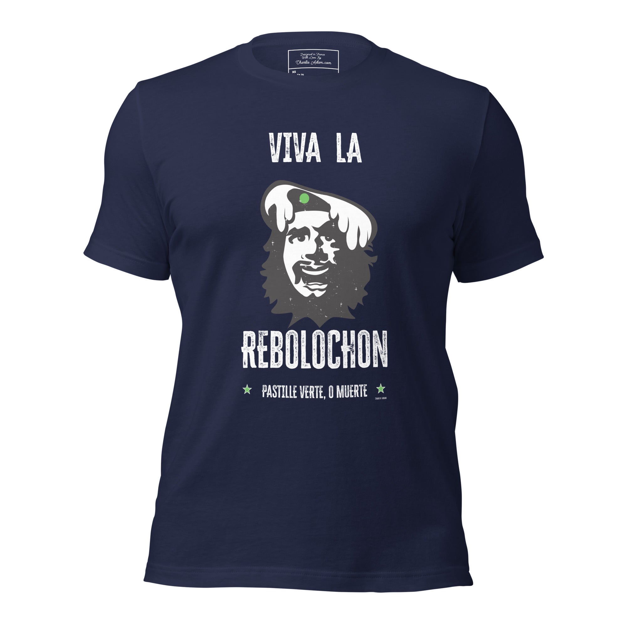 T-shirt en coton unisexe Viva la Rebolochon sur couleurs foncées