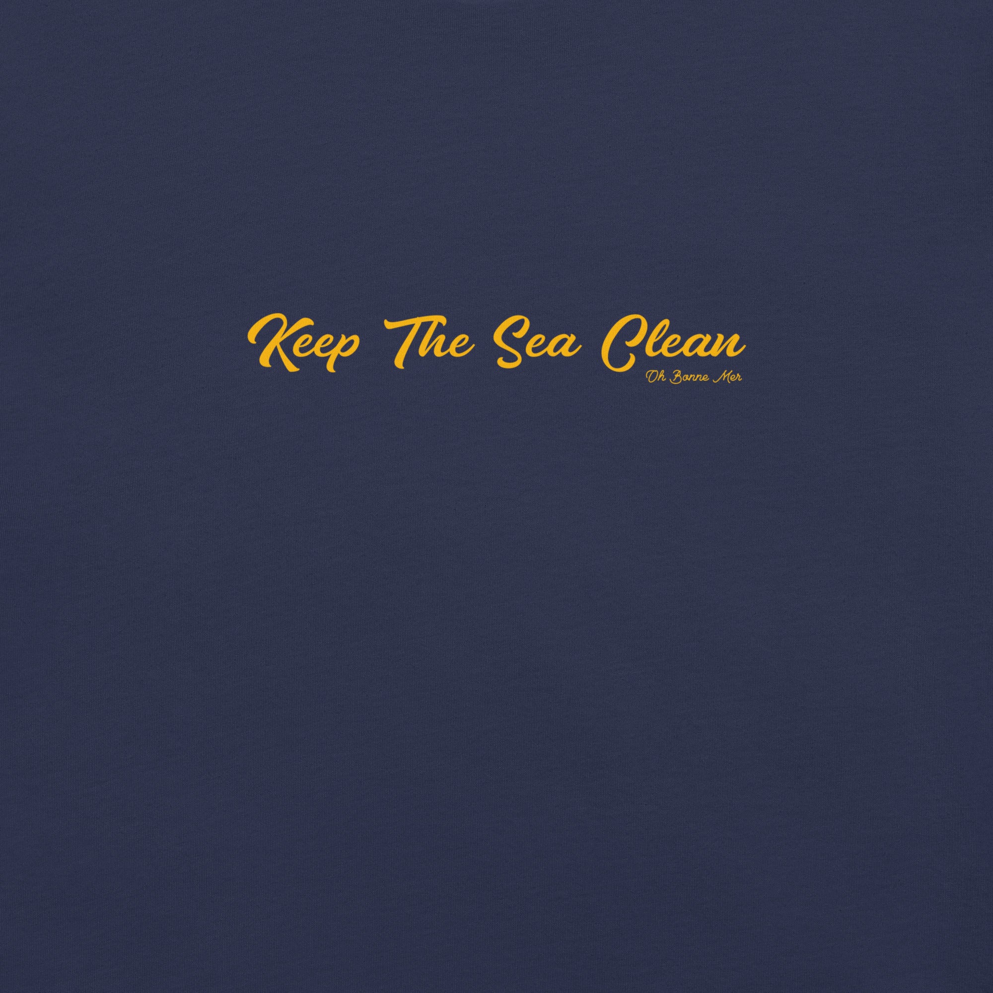 Unisex cotton t-shirt Keep The Sea Clean Gold on dark colors