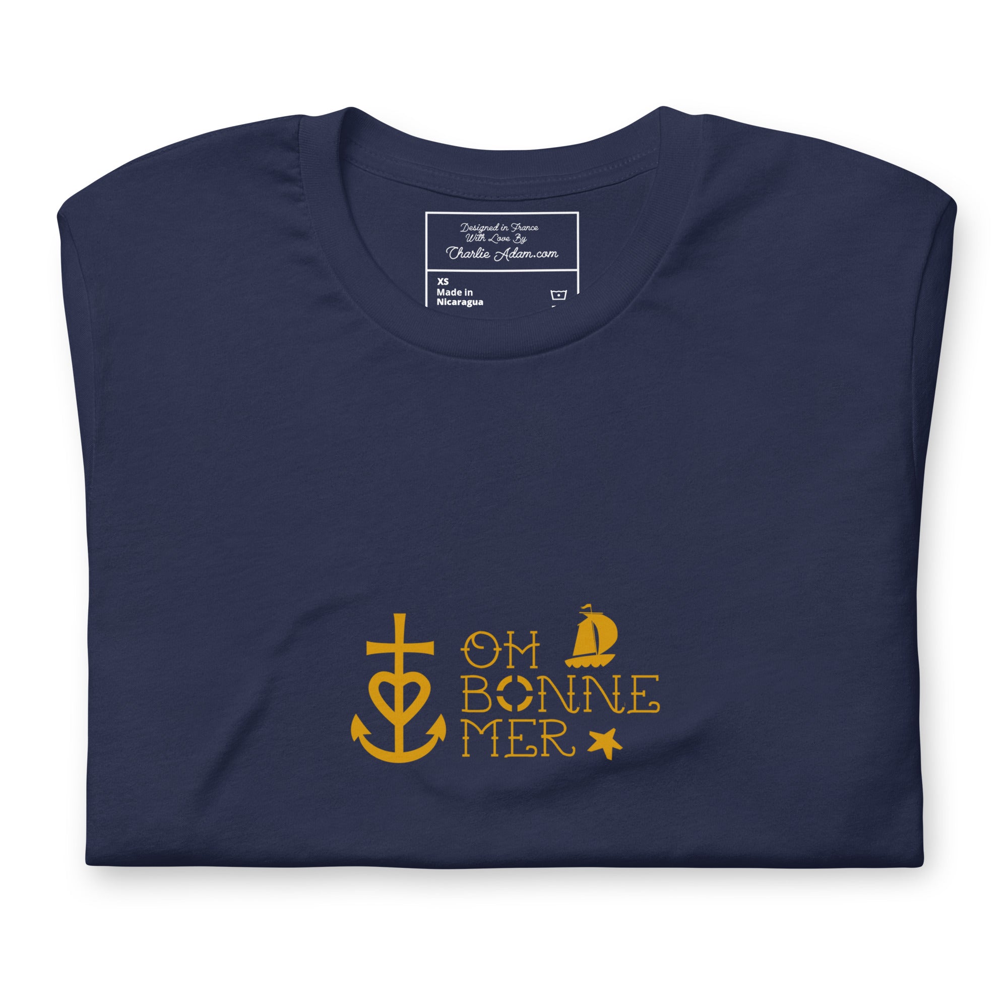 Unisex cotton t-shirt Oh Bonne Mer 2 on dark colors