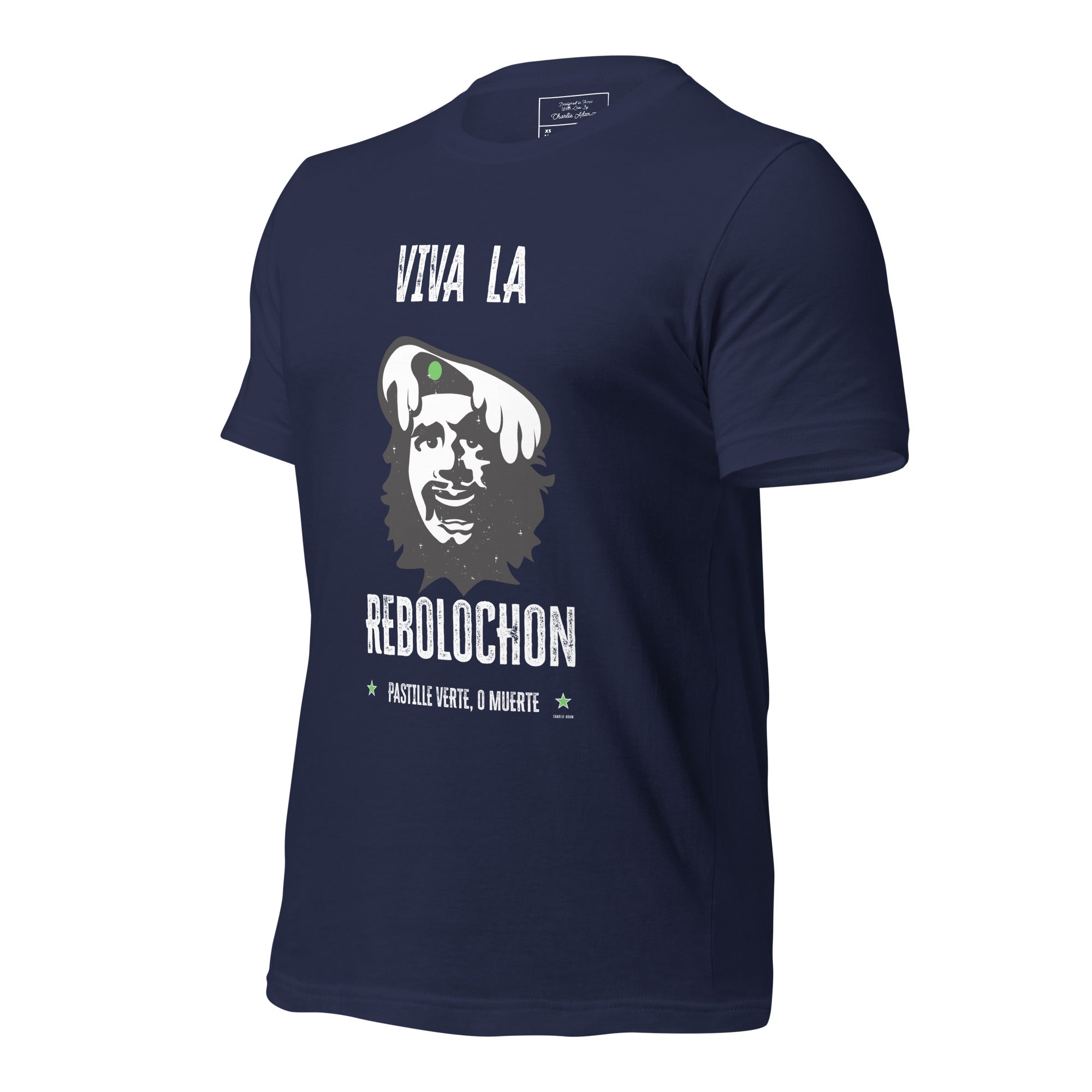 T-shirt en coton unisexe Viva la Rebolochon sur couleurs foncées