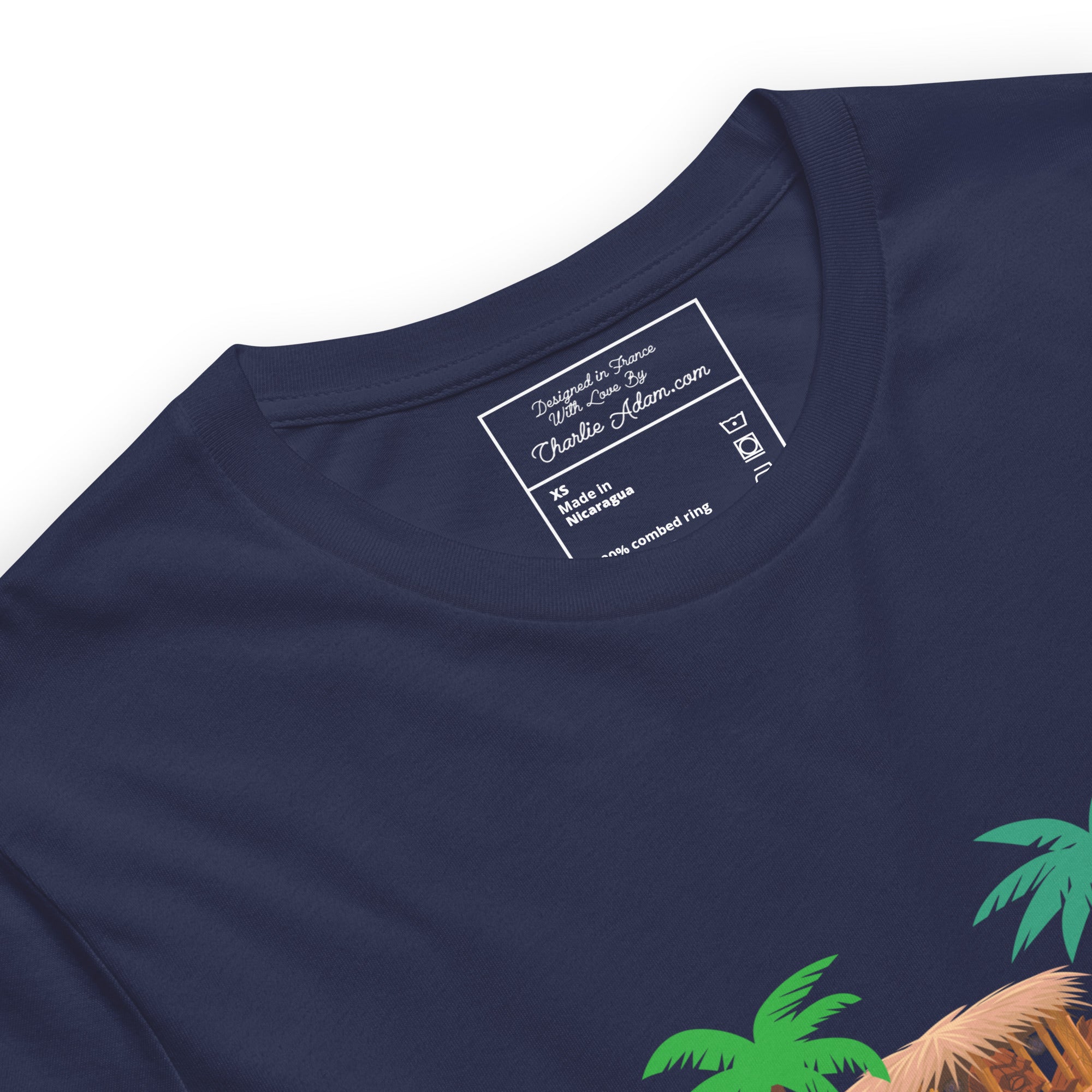 Unisex t-shirt Tiki Kombi on dark colors