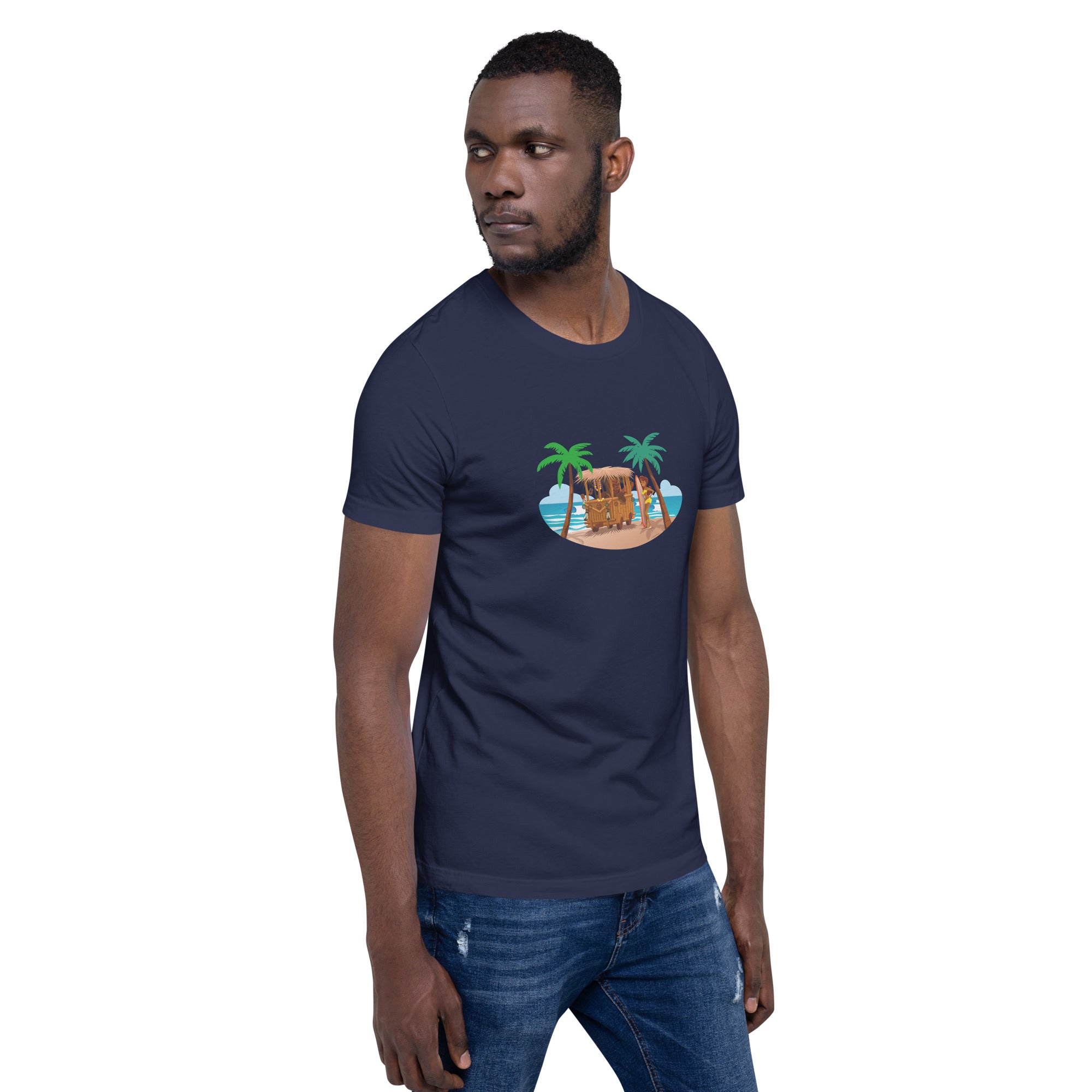 Unisex t-shirt Tiki Kombi on dark colors