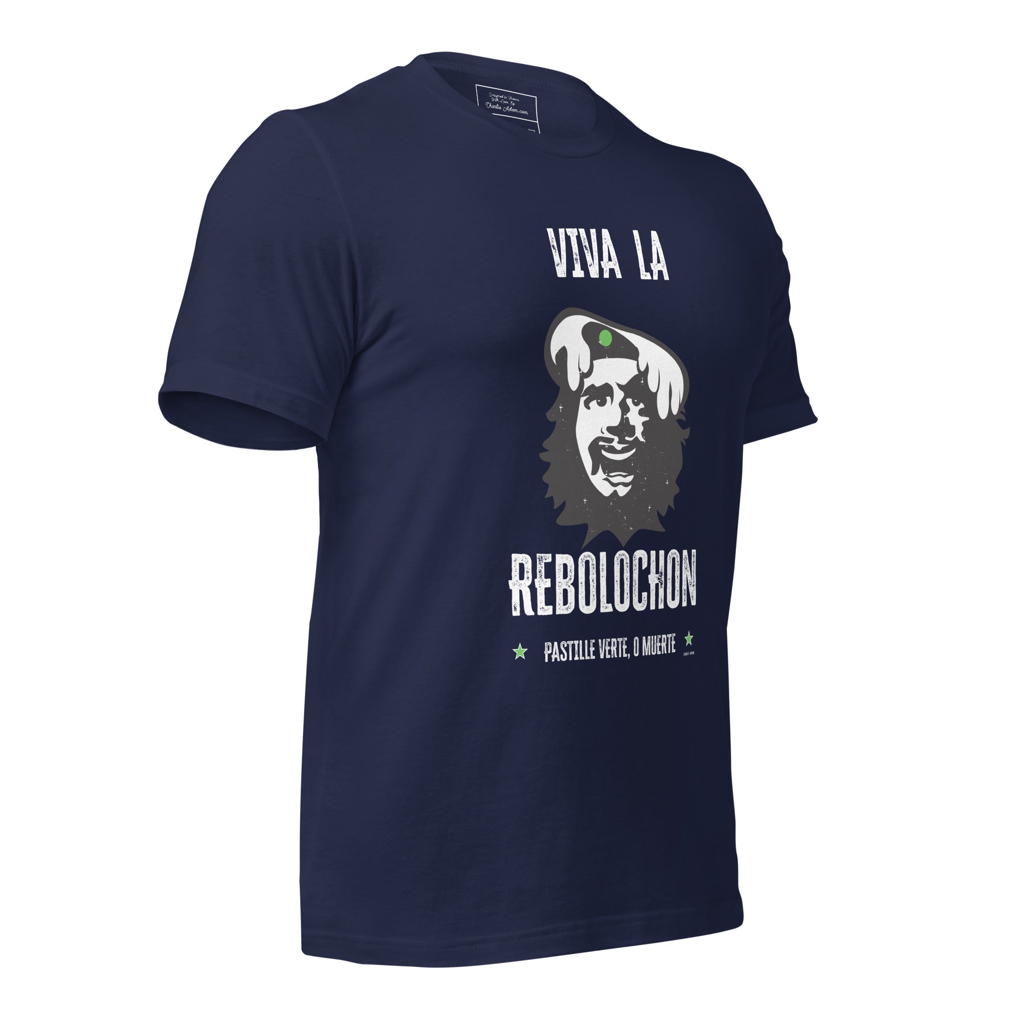 T-shirt en coton unisexe Viva la Rebolochon sur couleurs foncées