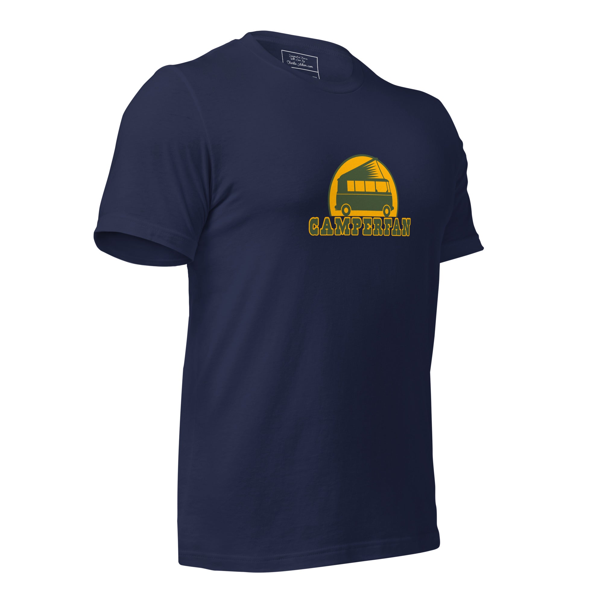 Unisex cotton t-shirt Camperfan on dark colors