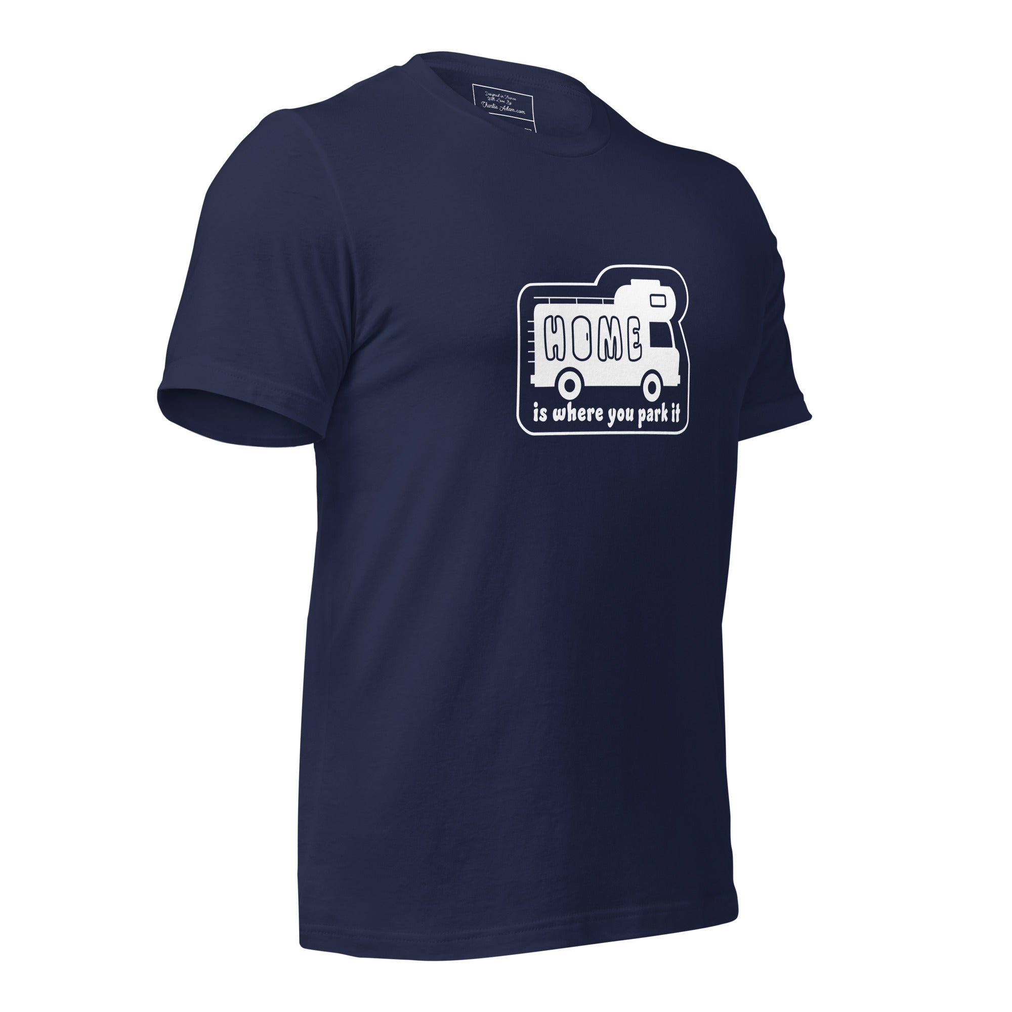 Unisex cotton t-shirt Bold Camper Van on dark colors