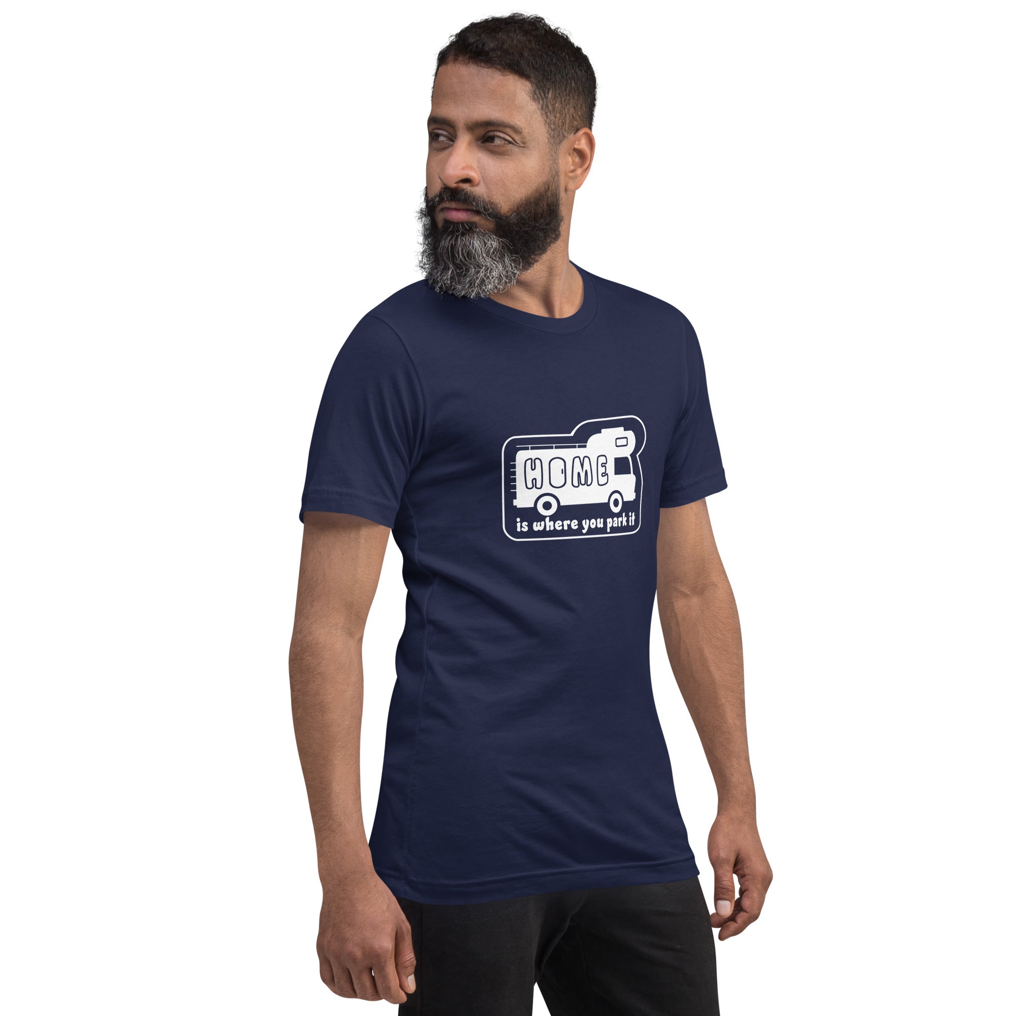 Unisex cotton t-shirt Bold Camper Van on dark colors