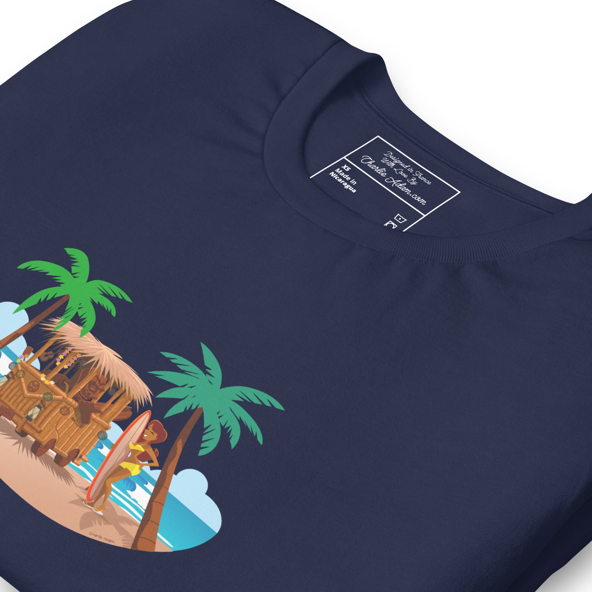 Unisex t-shirt Tiki Kombi on dark colors