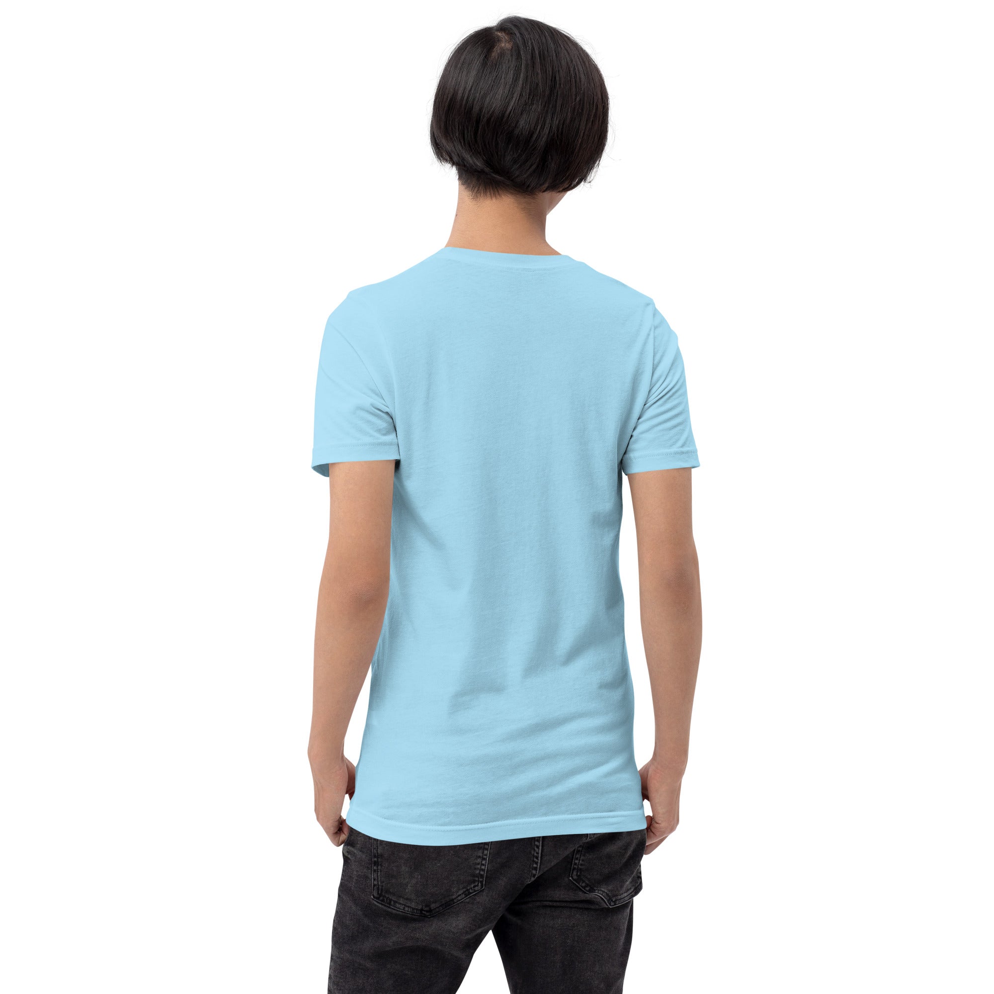 T-shirt en coton unisexe Gondolas in the mist sur couleurs vives
