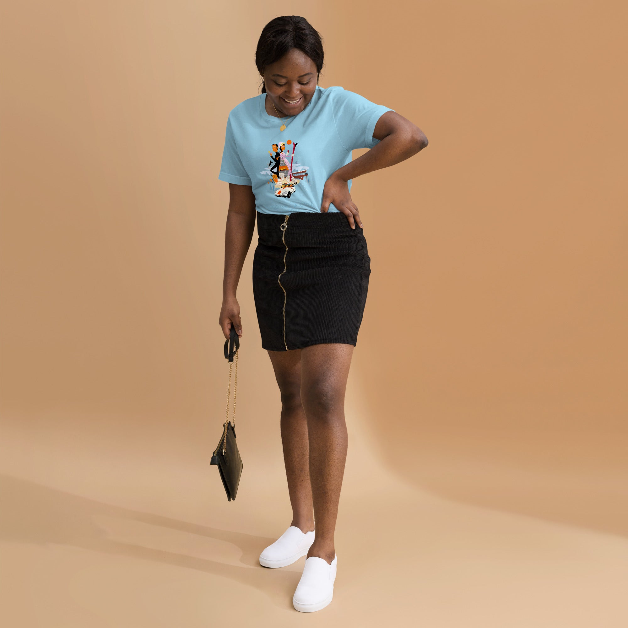 T-shirt en coton unisexe License To Chill Mission Après-Ski sur couleurs claires