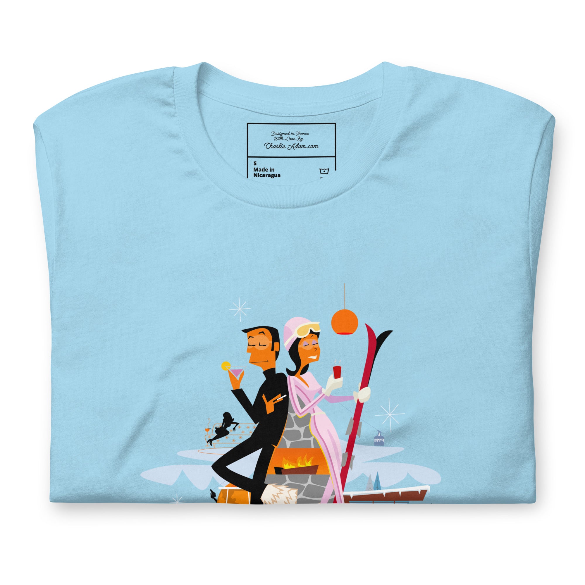 T-shirt en coton unisexe License To Chill Mission Après-Ski sur couleurs claires