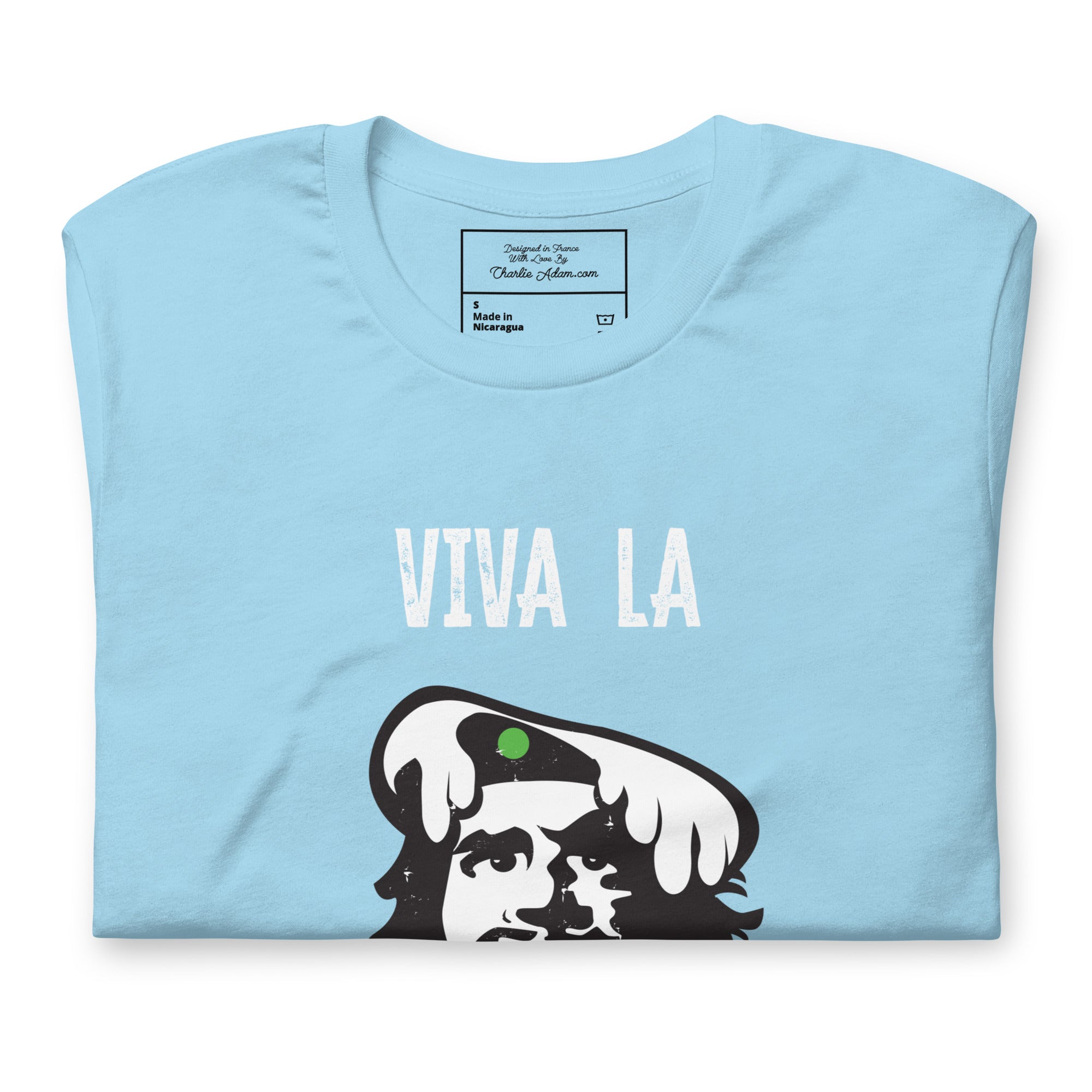 T-shirt en coton unisexe Viva la Rebolochon sur couleurs vives