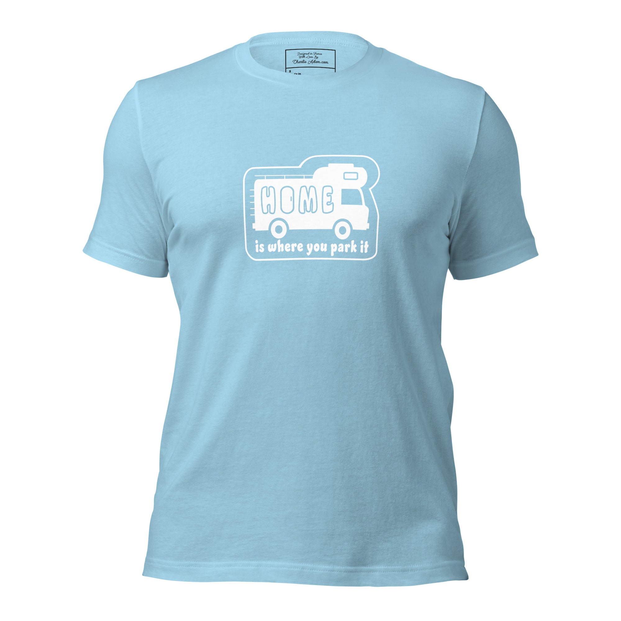 Unisex cotton t-shirt Bold Camper Van on bright colors