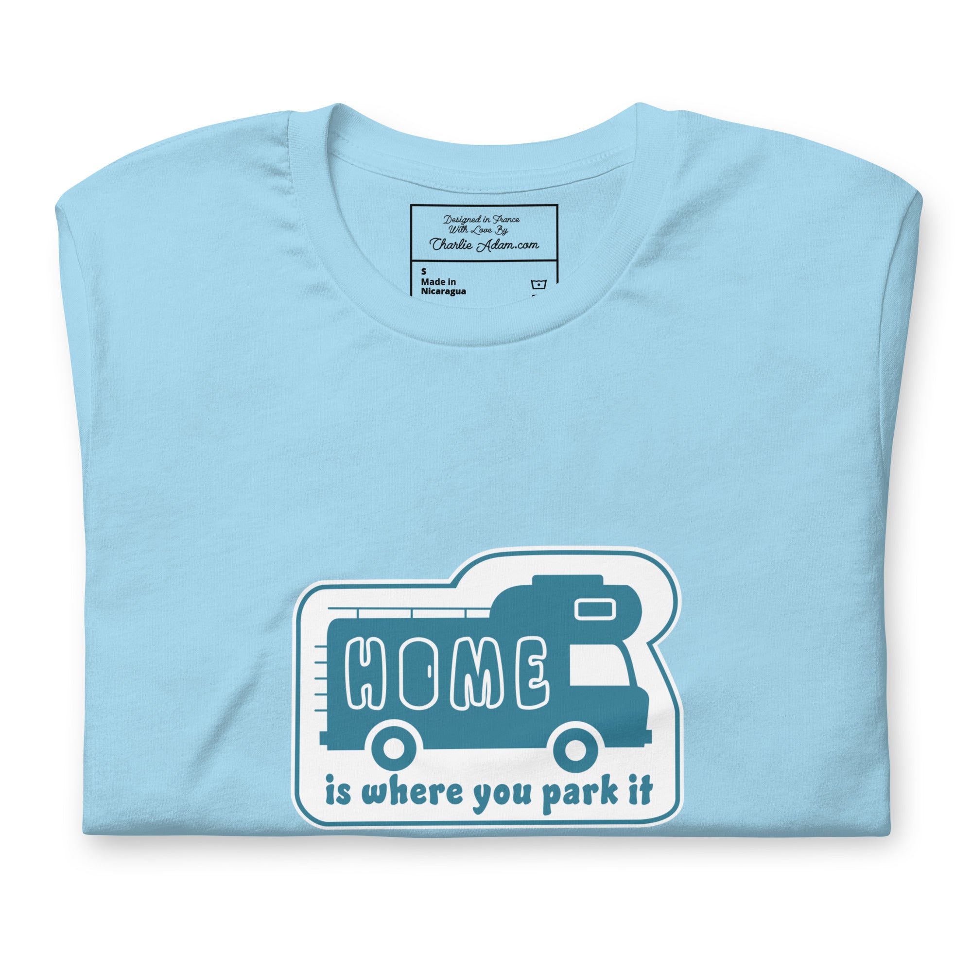 Unisex cotton t-shirt Bold Camper Van on light colors
