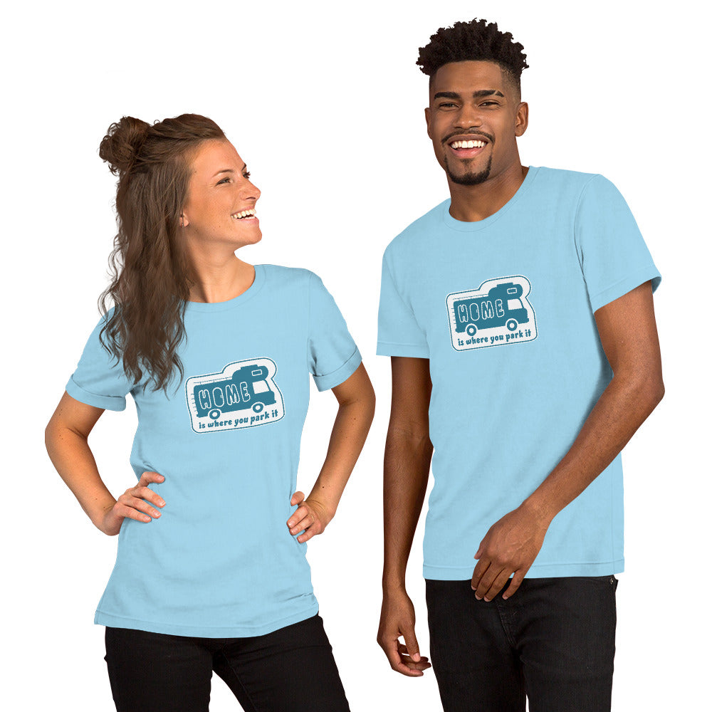 Unisex cotton t-shirt Bold Camper Van on light colors