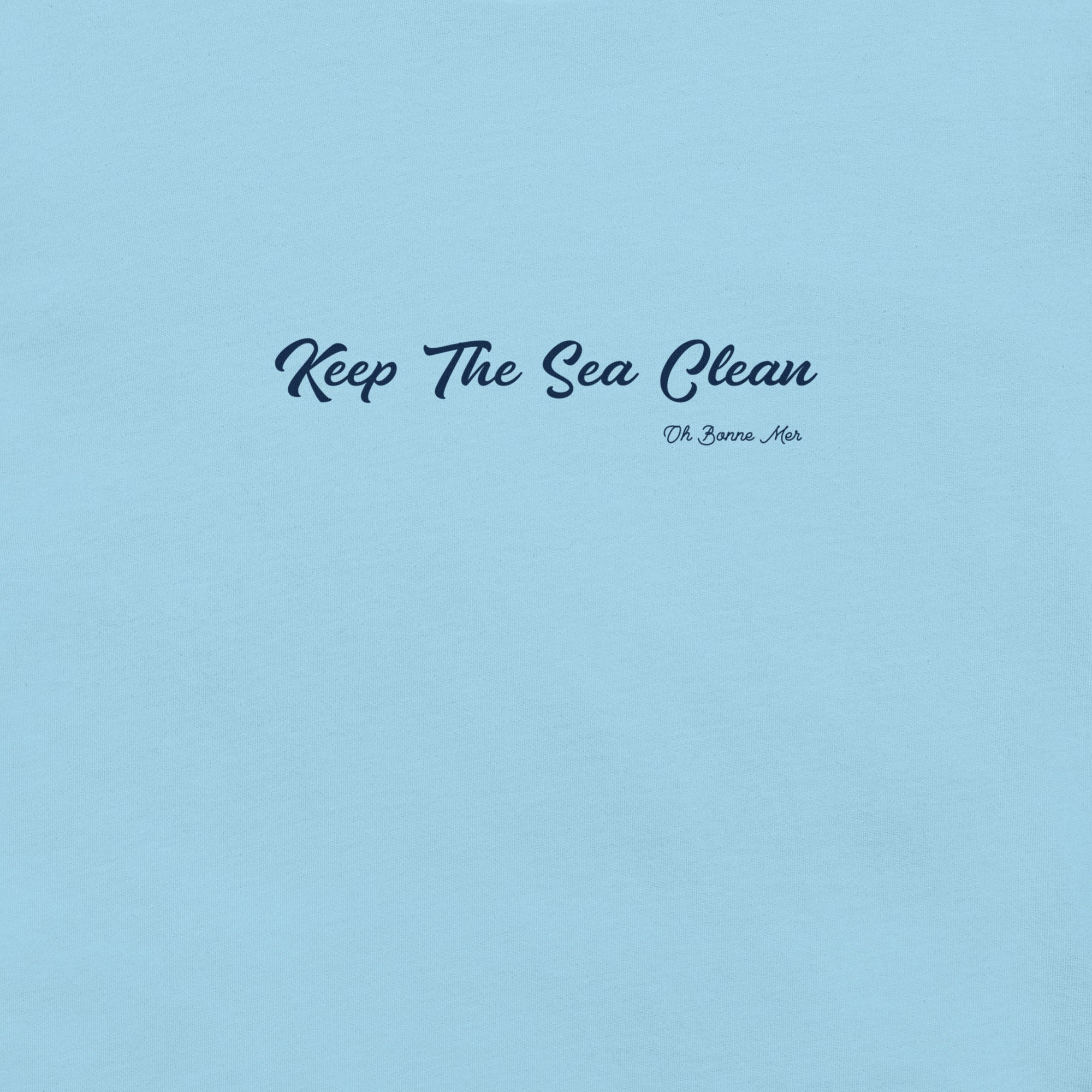 Unisex cotton t-shirt Keep The Sea Clean Navy on bright colors