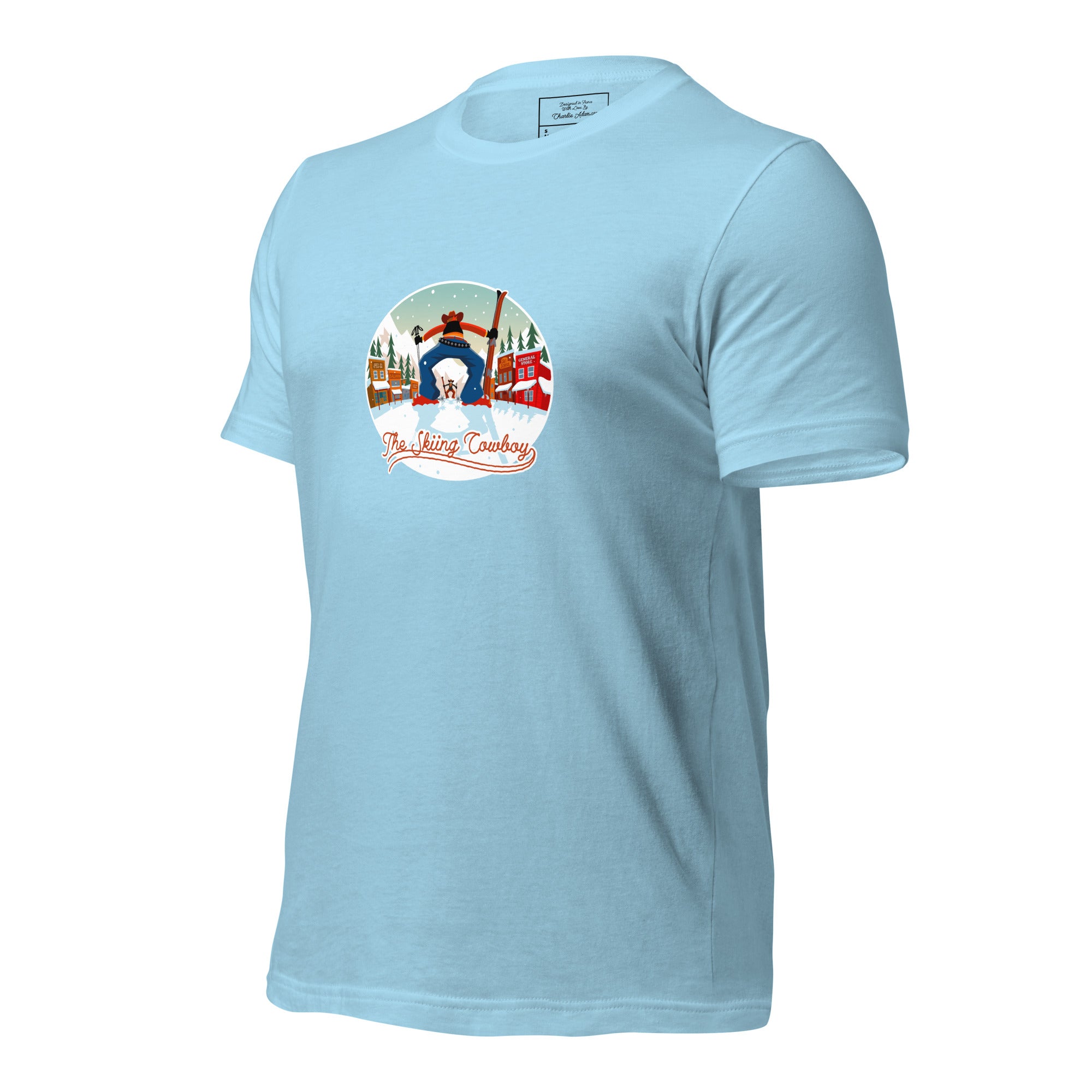 T-shirt en coton unisexe Ski Fight at OK Corral sur couleurs vives