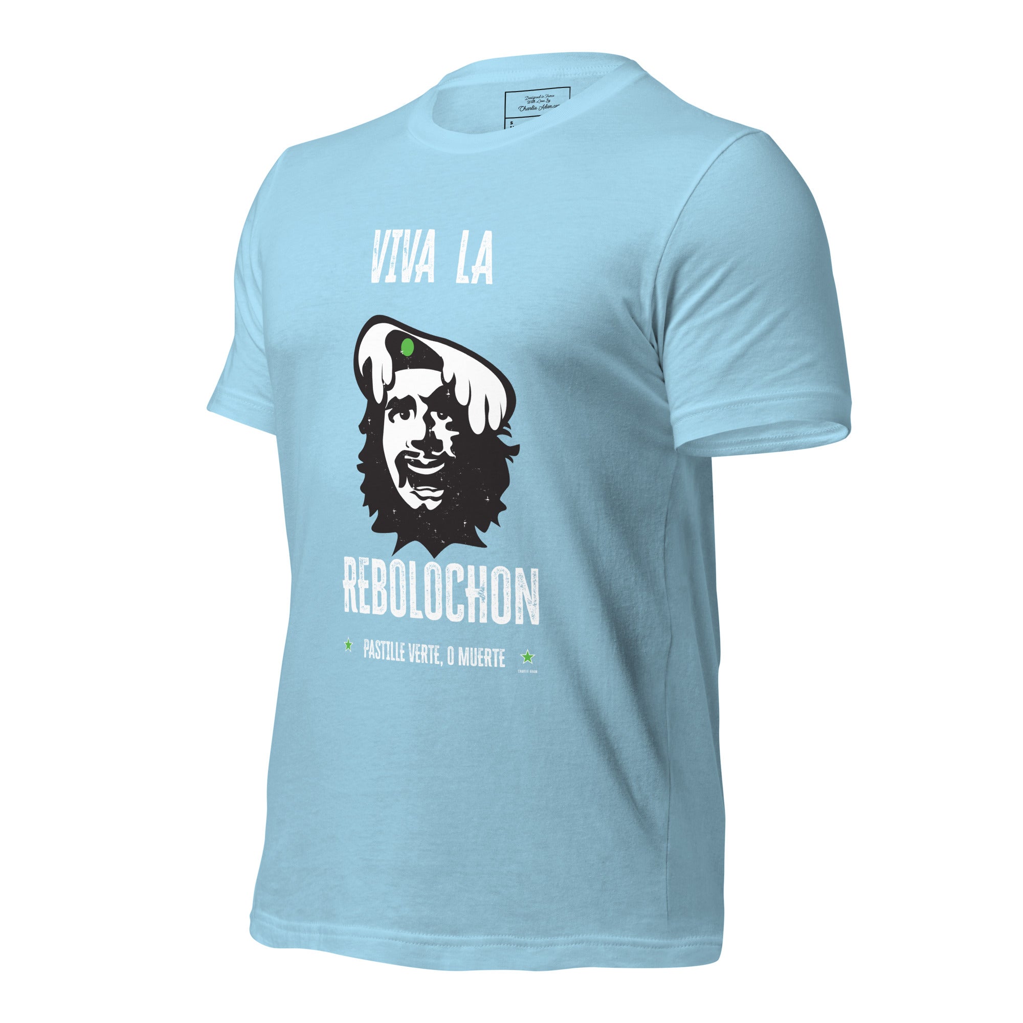 T-shirt en coton unisexe Viva la Rebolochon sur couleurs vives