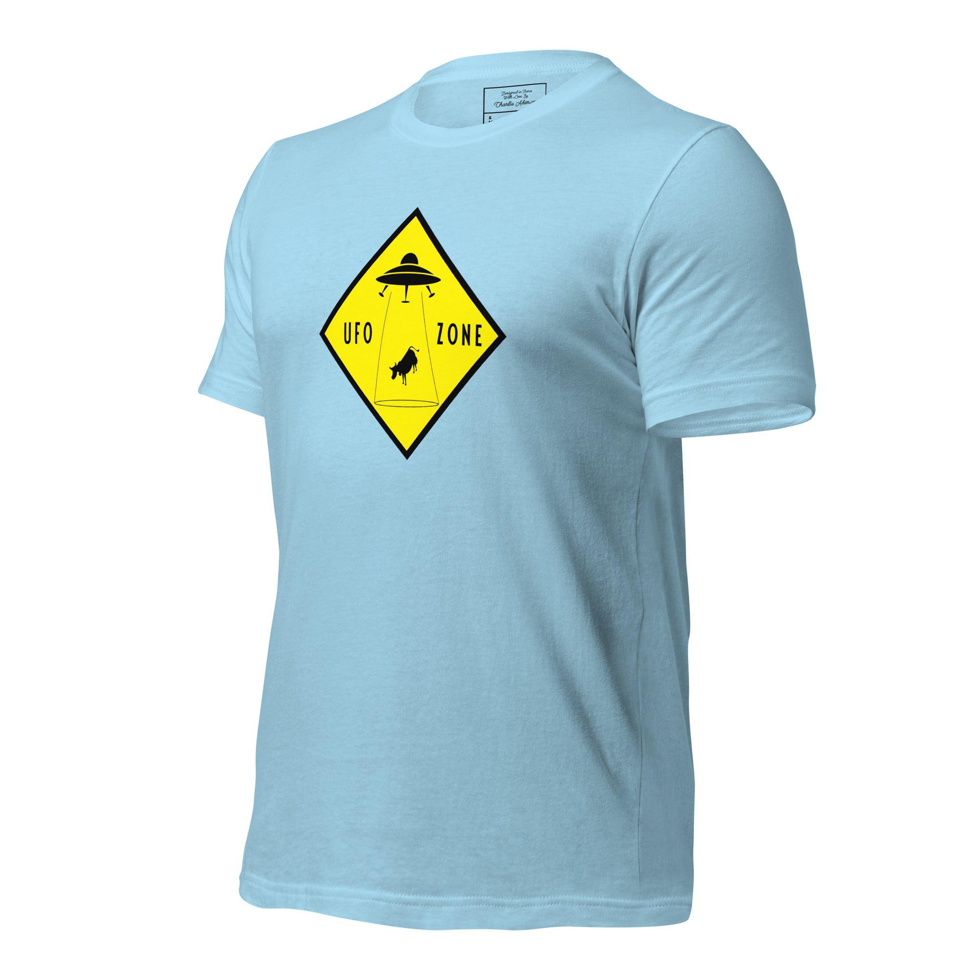 Unisex cotton t-shirt UFO Zone on bright colors