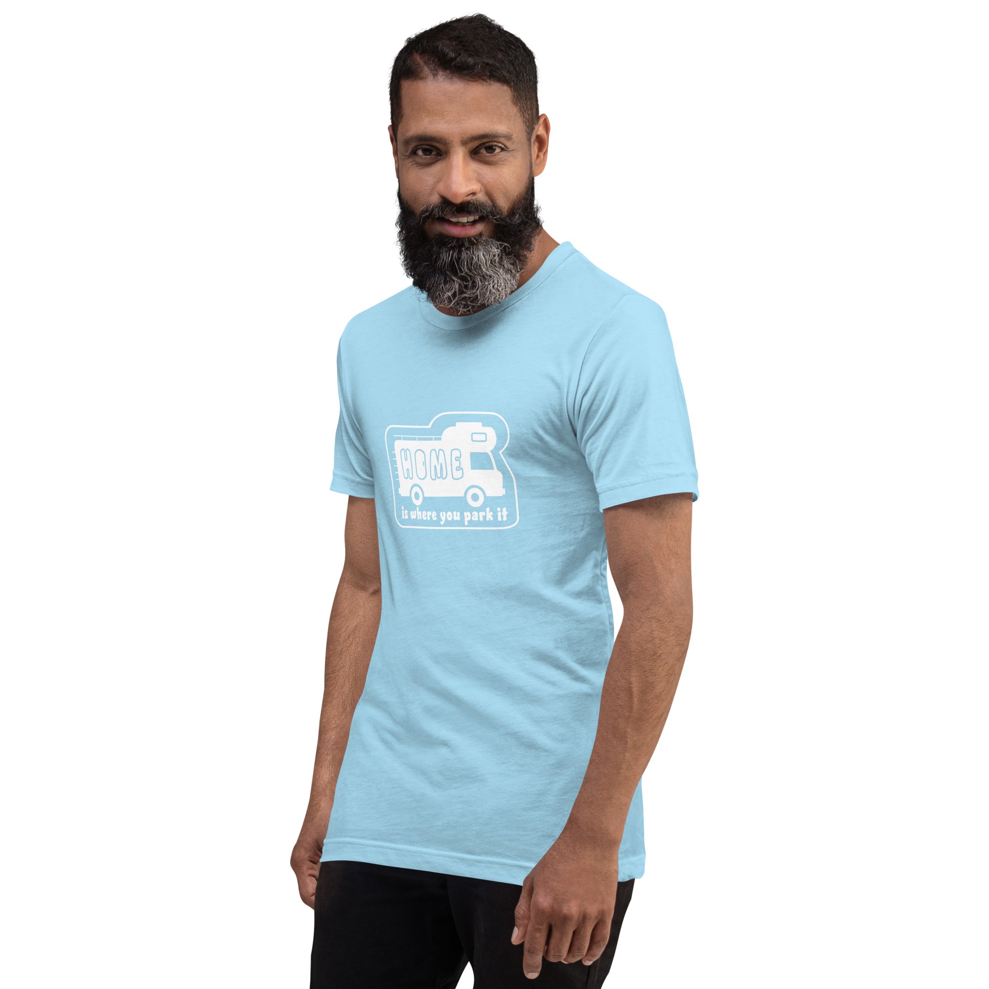 Unisex cotton t-shirt Bold Camper Van on bright colors