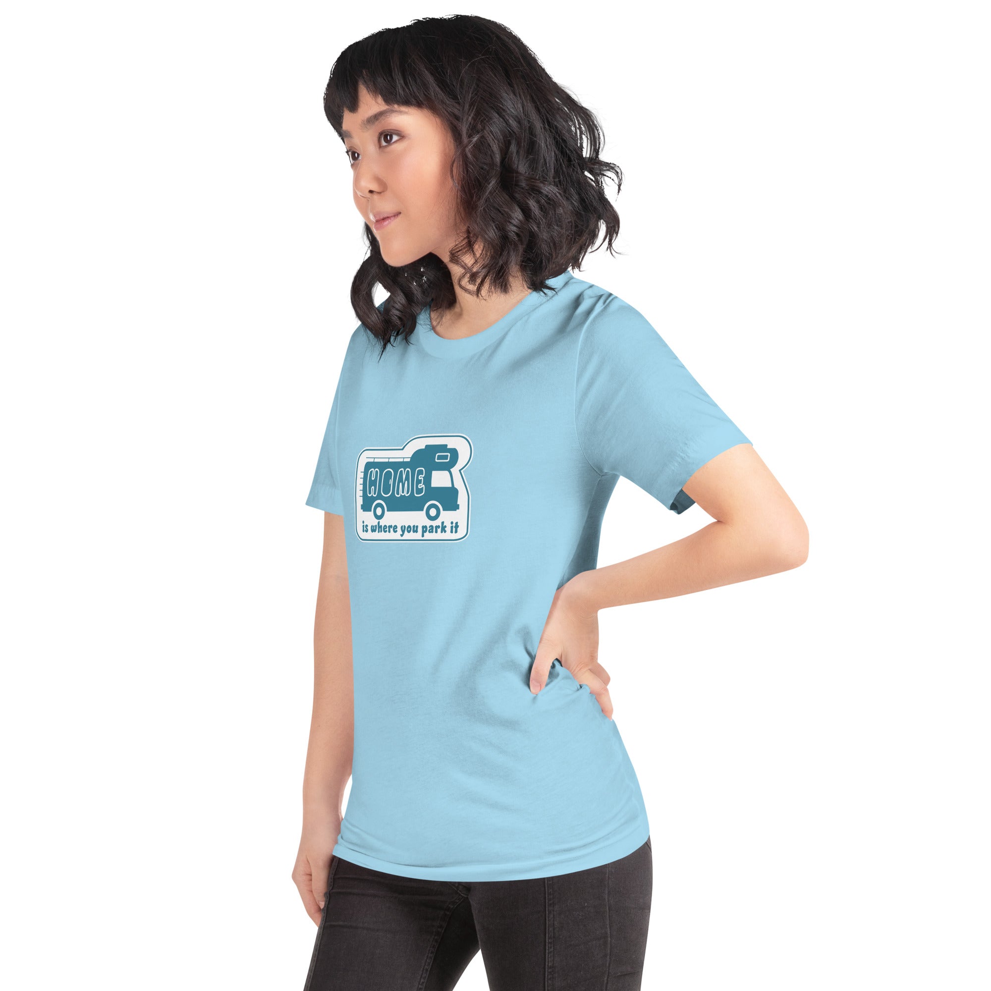 Unisex cotton t-shirt Bold Camper Van on light colors