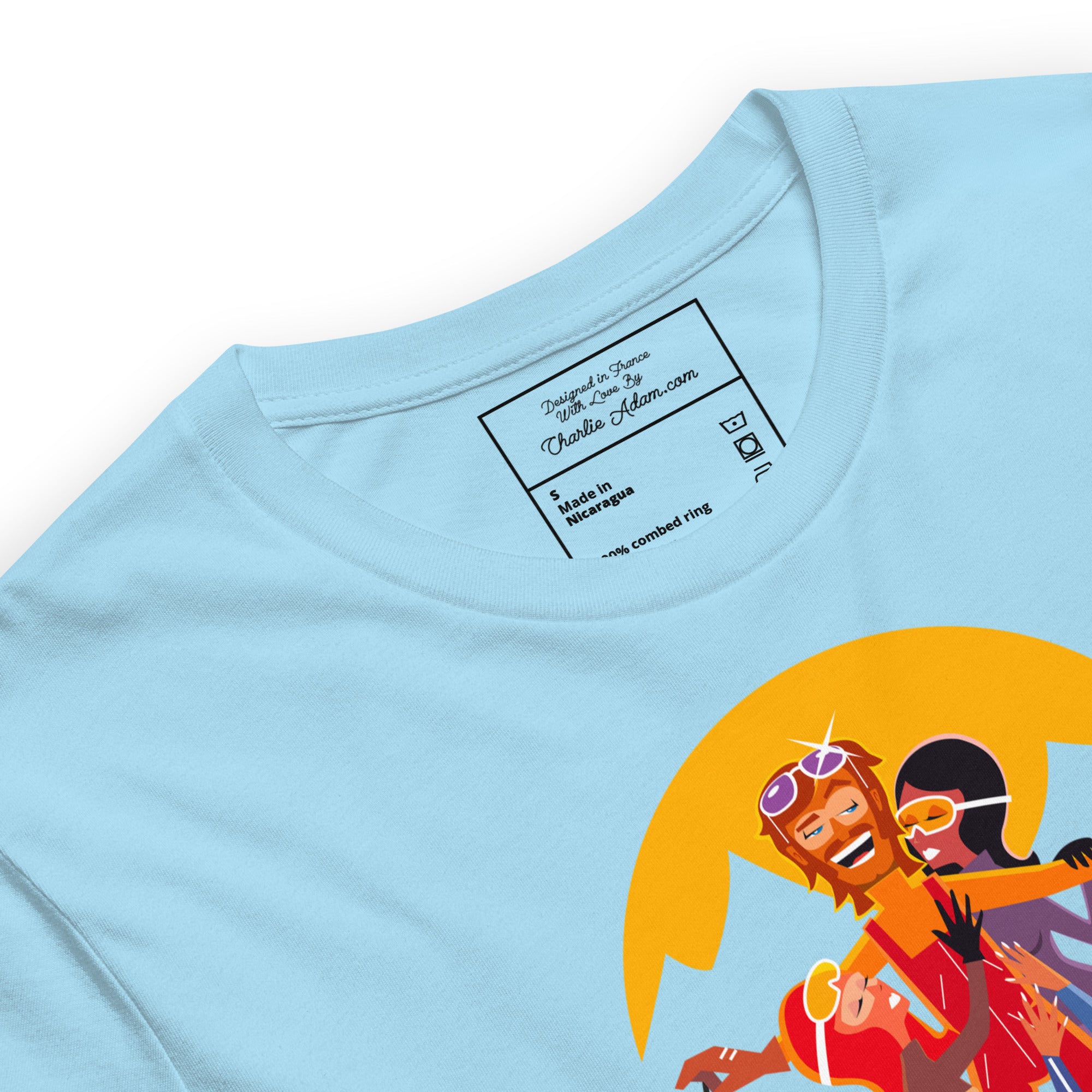 T-shirt en coton unisexe Love instructor First lesson free sur couleurs claires