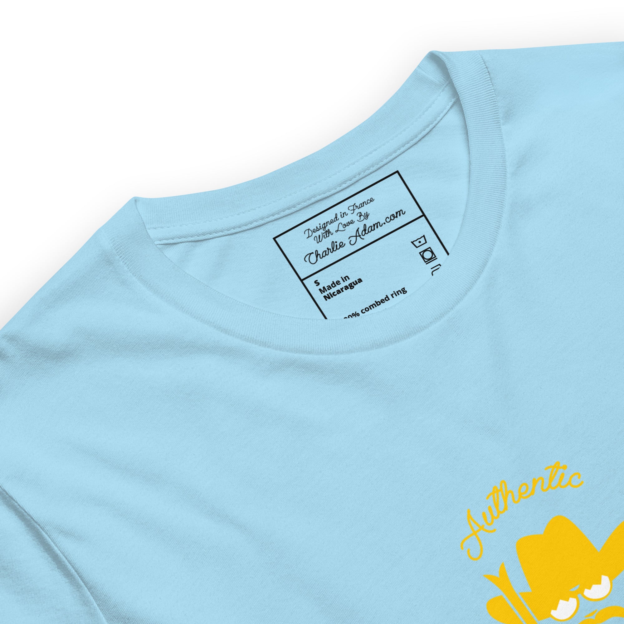 Unisex t-shirt Authentic Skiing Cowboy on bright colors