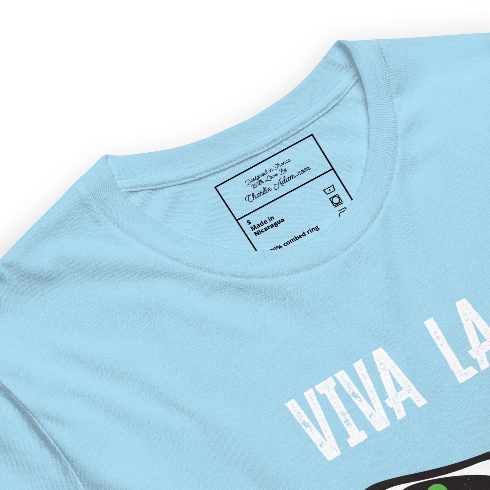 T-shirt en coton unisexe Viva la Rebolochon sur couleurs vives