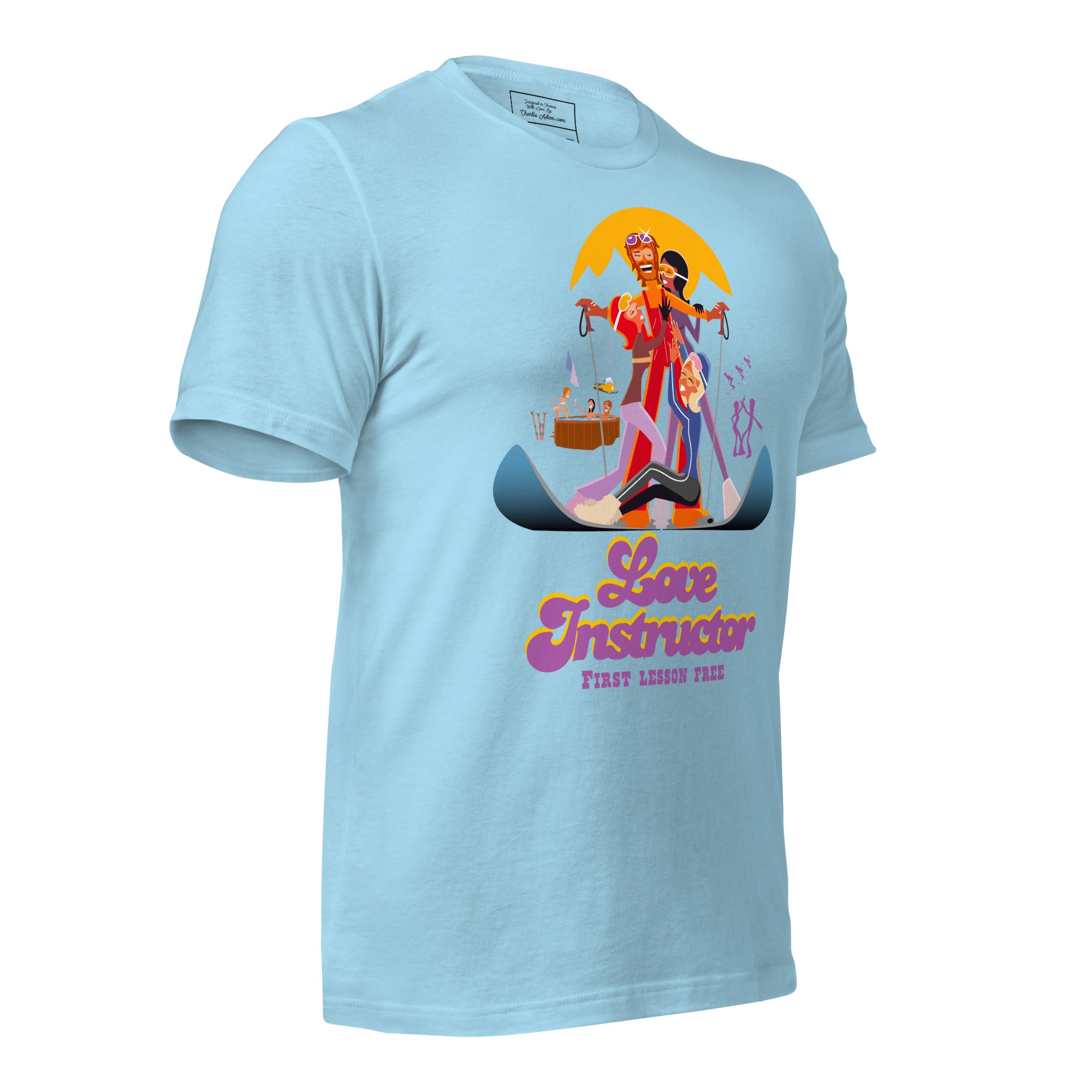 T-shirt en coton unisexe Love instructor First lesson free sur couleurs claires