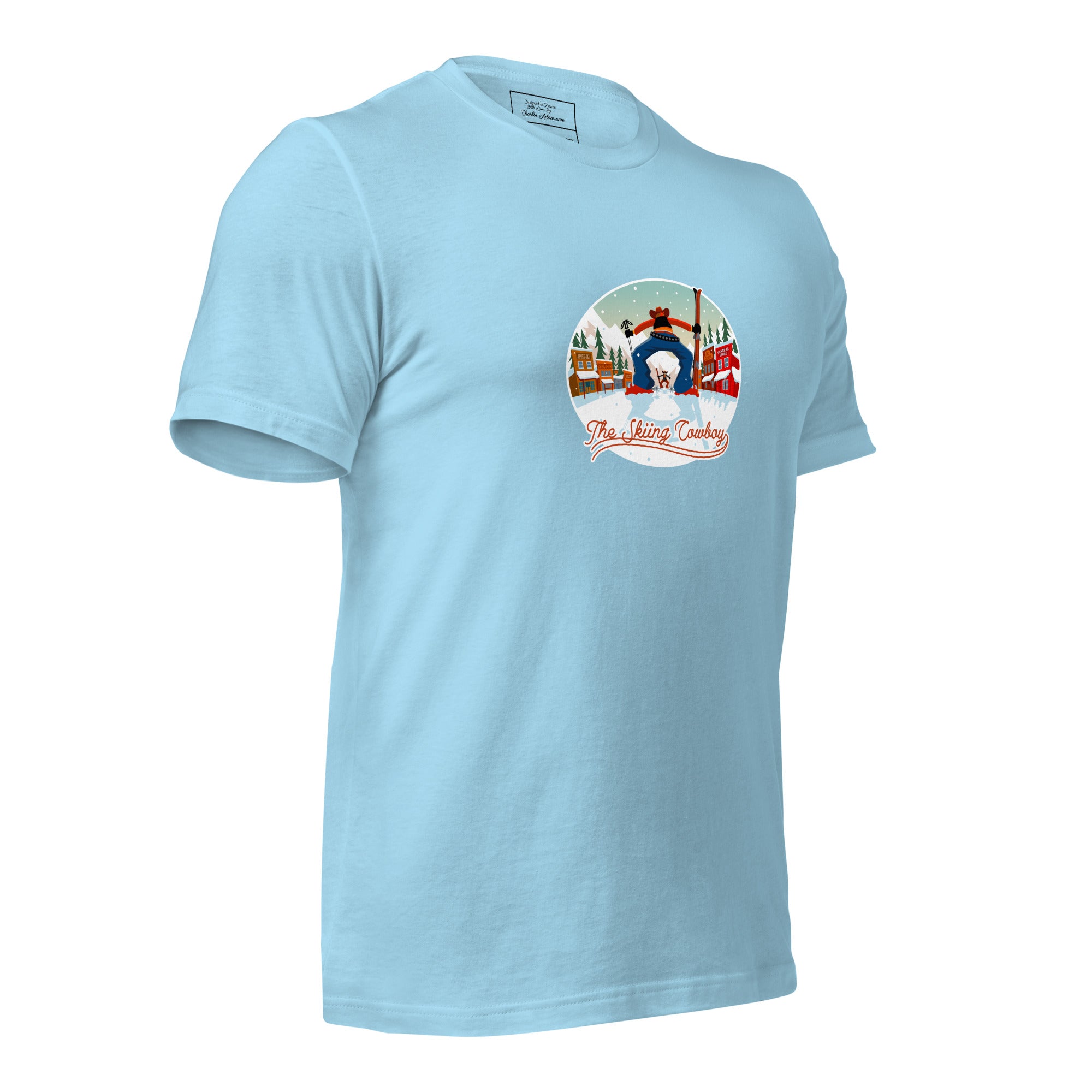T-shirt en coton unisexe Ski Fight at OK Corral sur couleurs vives
