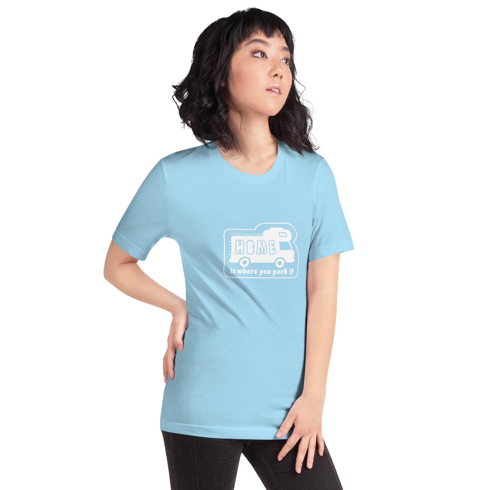 Unisex cotton t-shirt Bold Camper Van on bright colors