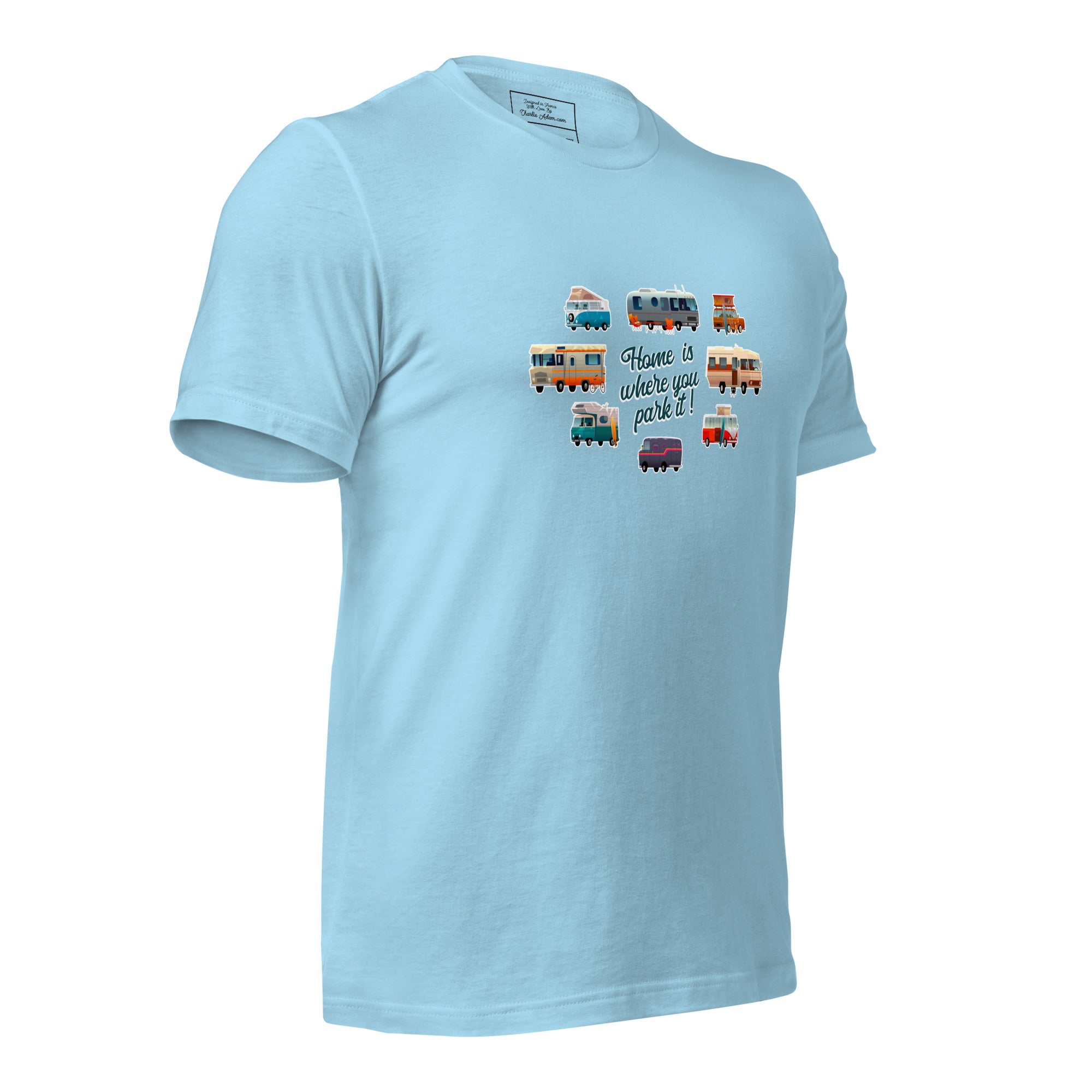 T-shirt en coton unisexe Square Vintage Campers sur couleurs vives