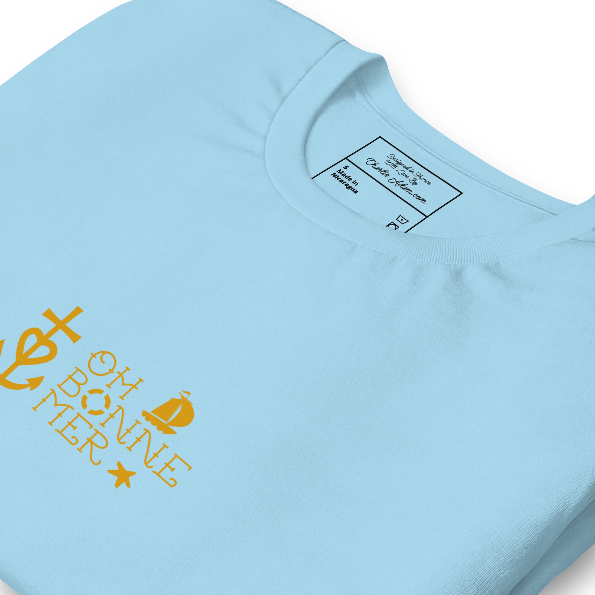 T-shirt en coton unisexe Oh Bonne Mer 2 sur couleurs claires