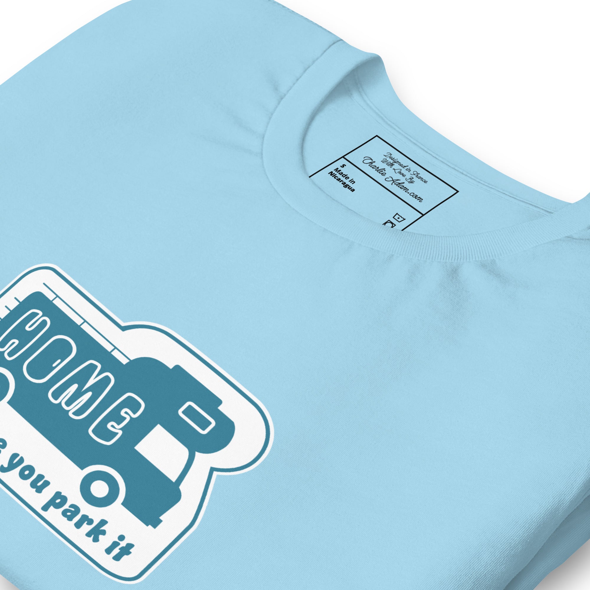 Unisex cotton t-shirt Bold Camper Van on light colors