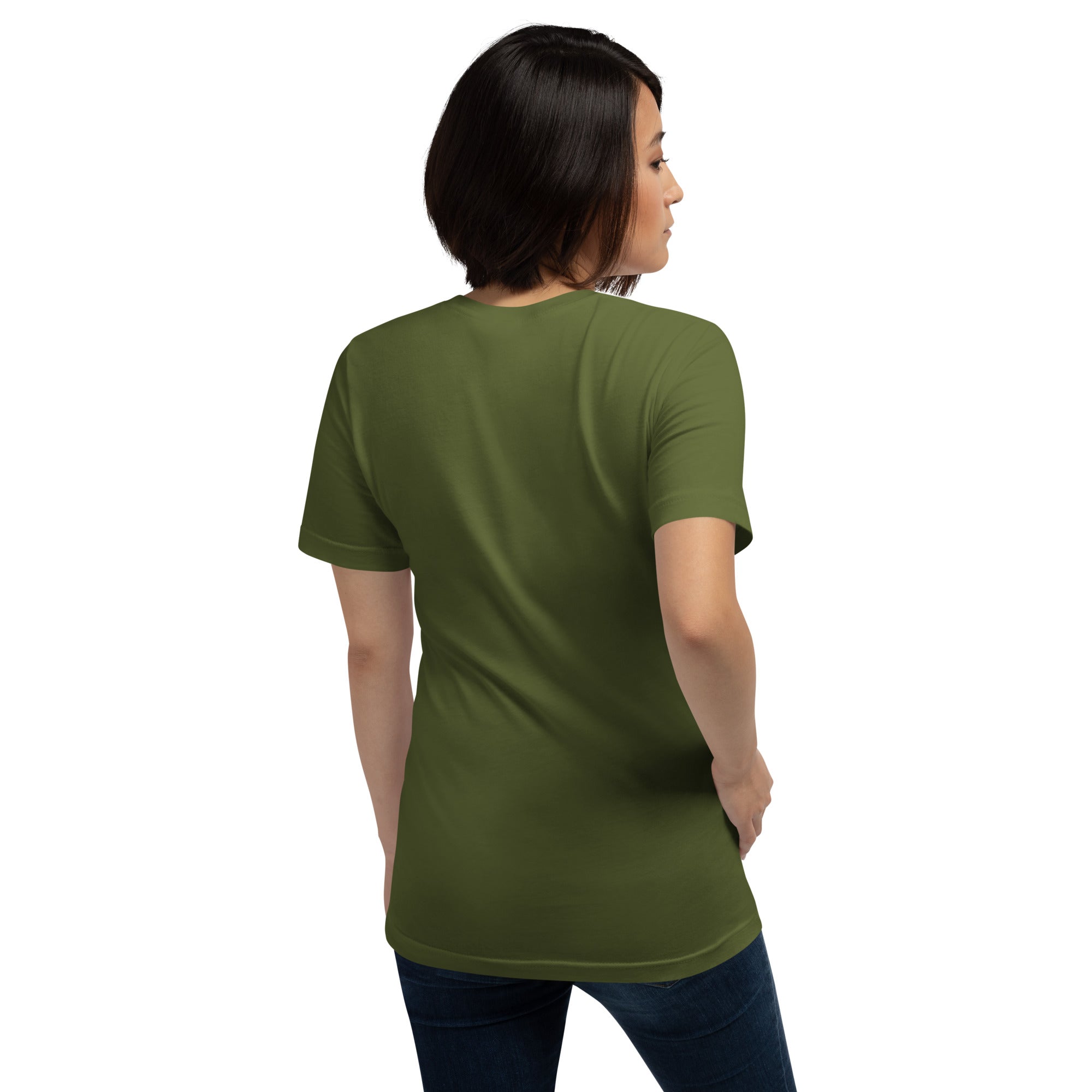 T-shirt en coton unisexe The Skiing Cowgirl sur couleurs foncées