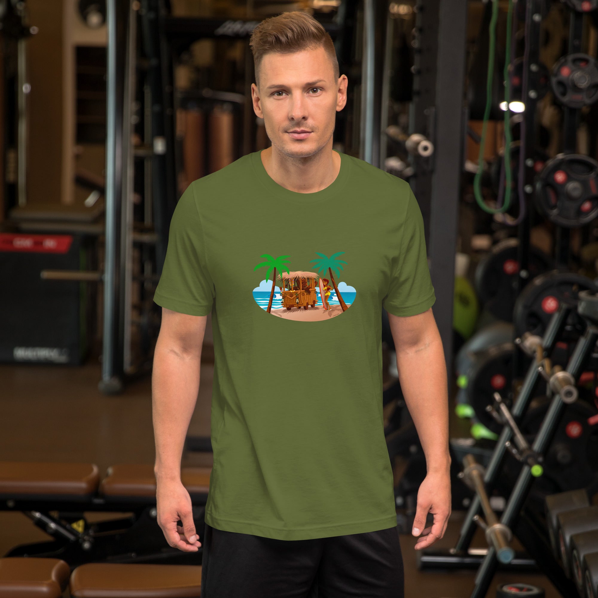 Unisex t-shirt Tiki Kombi on dark colors