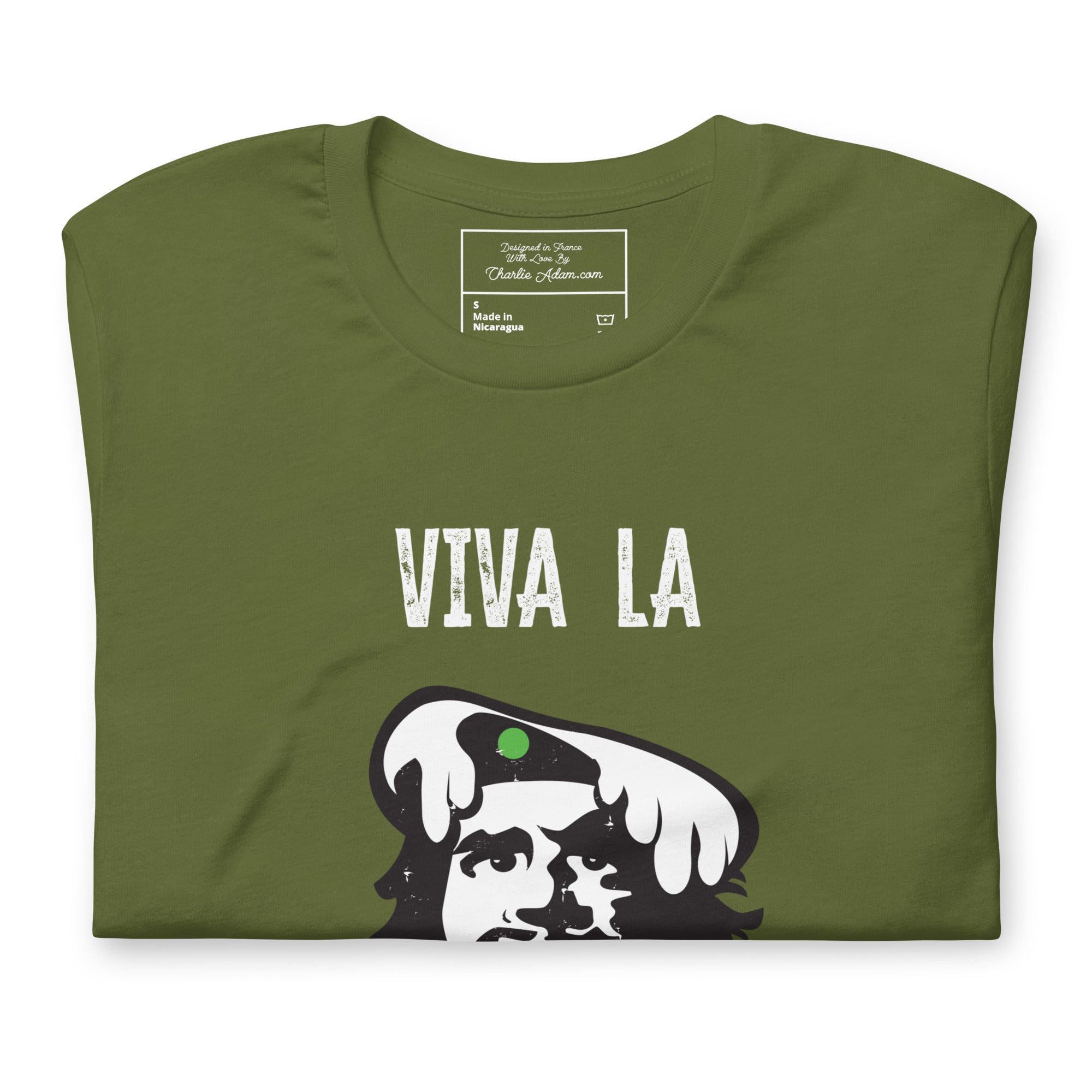 T-shirt en coton unisexe Viva la Rebolochon sur couleurs foncées