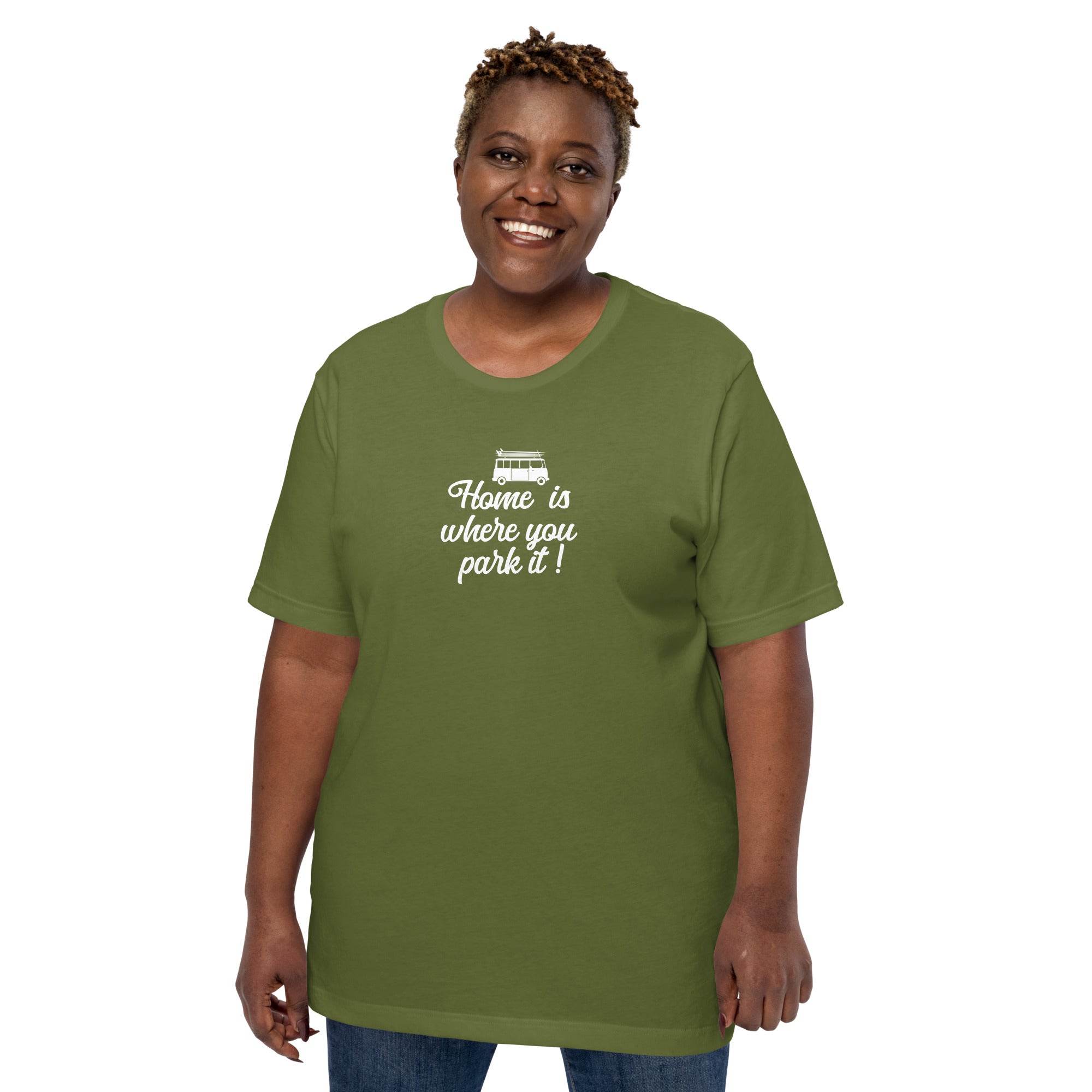 Unisex cotton t-shirt White Surf Combi on greens