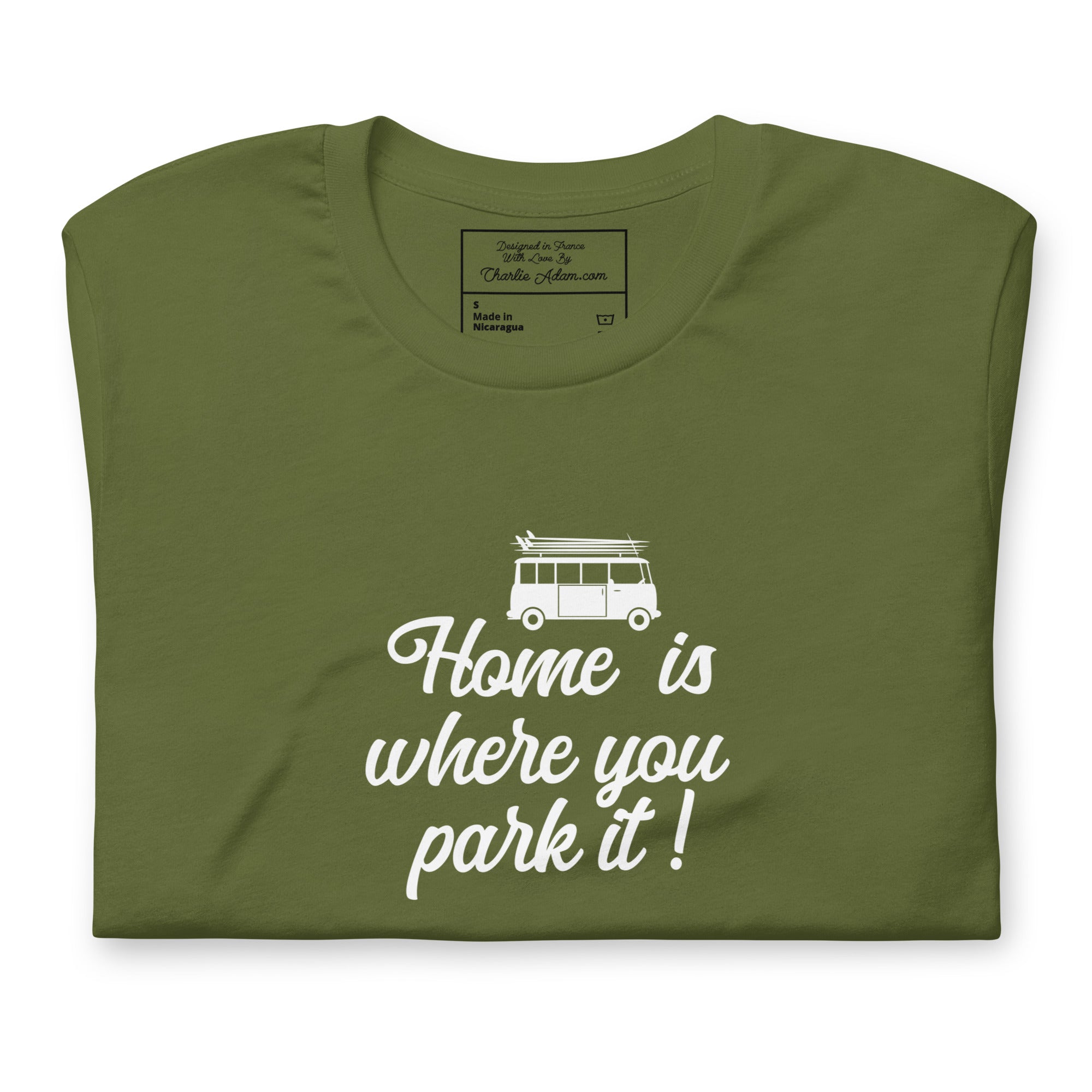 Unisex cotton t-shirt White Surf Combi on greens