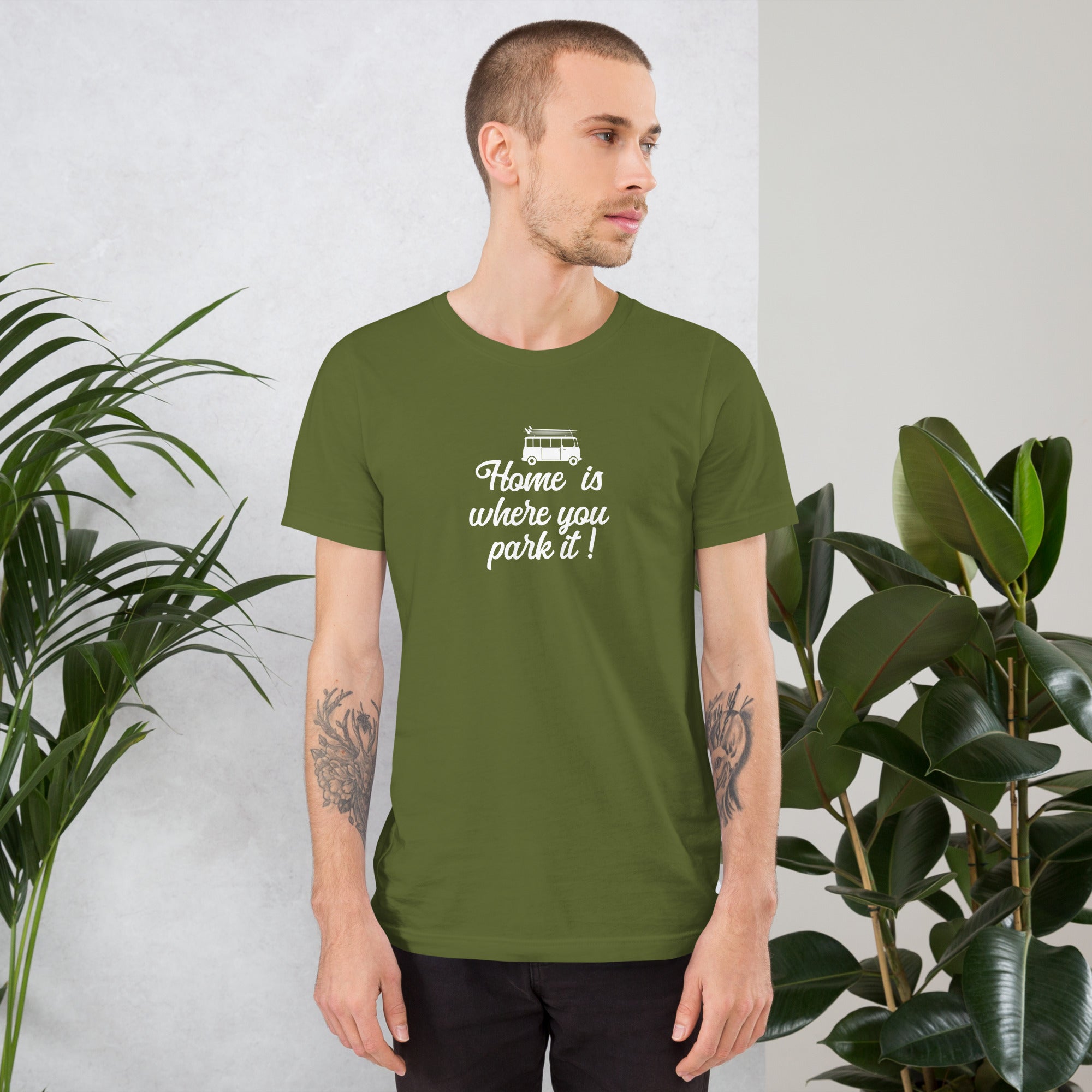 Unisex cotton t-shirt White Surf Combi on greens