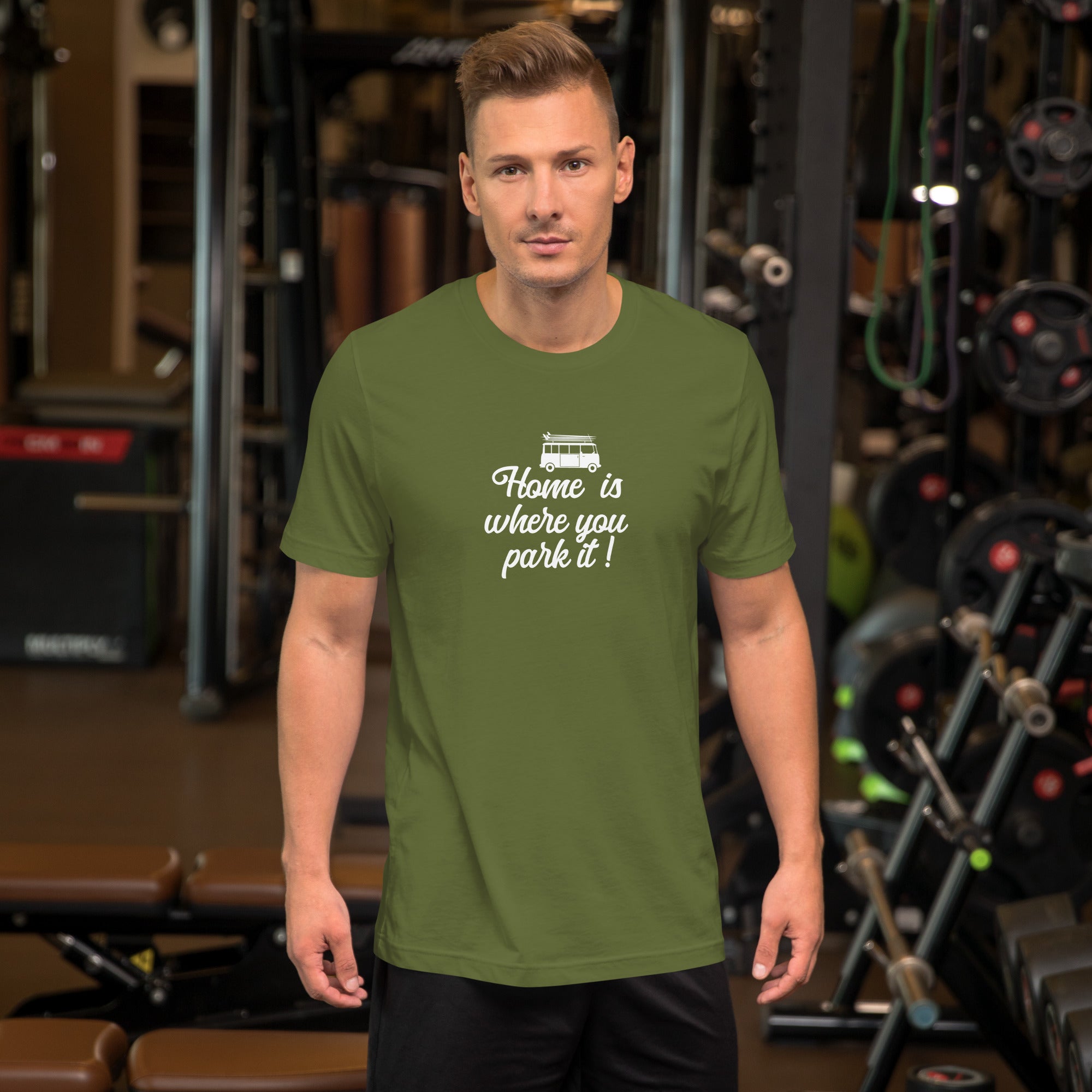 Unisex cotton t-shirt White Surf Combi on greens