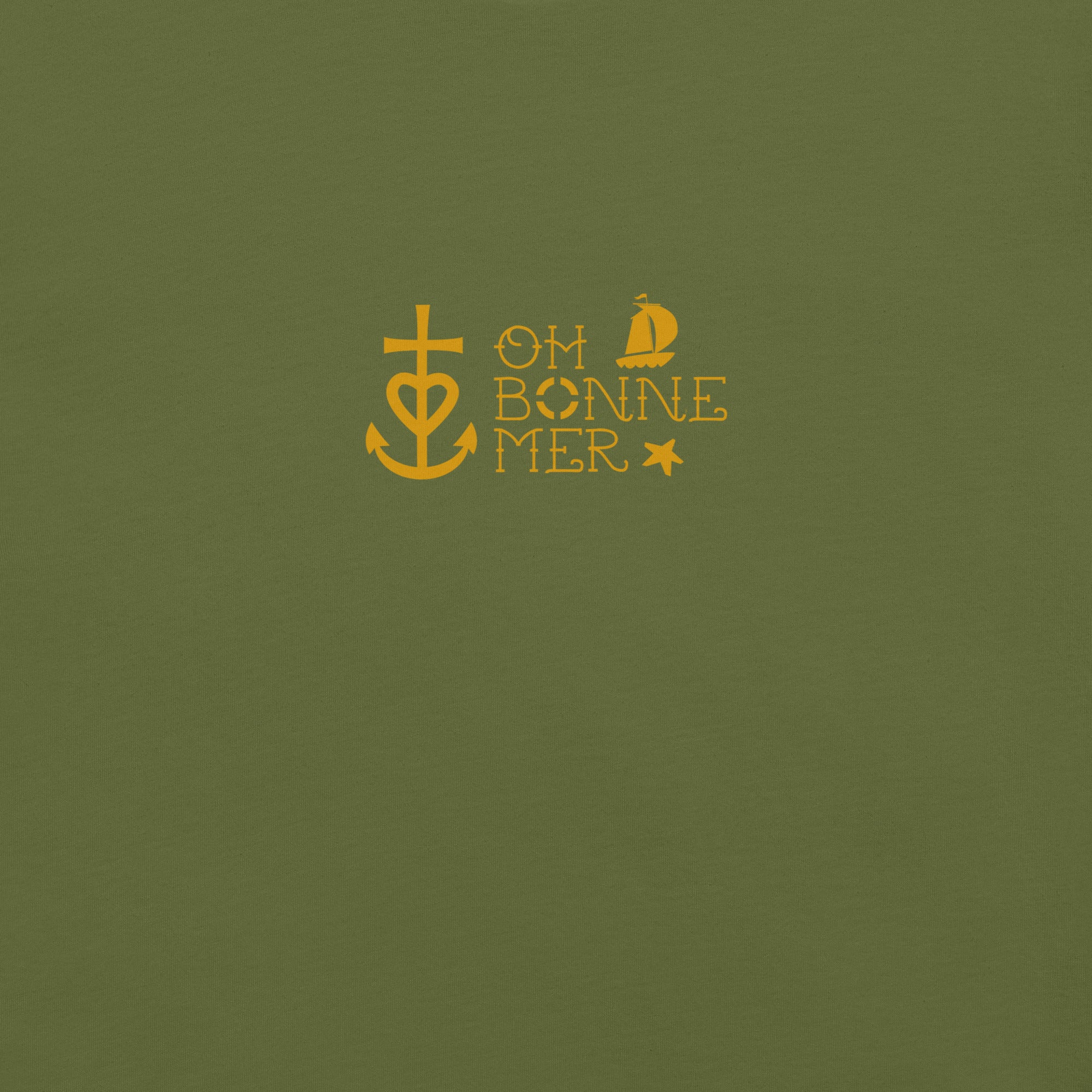 Unisex cotton t-shirt Oh Bonne Mer 2 on greens
