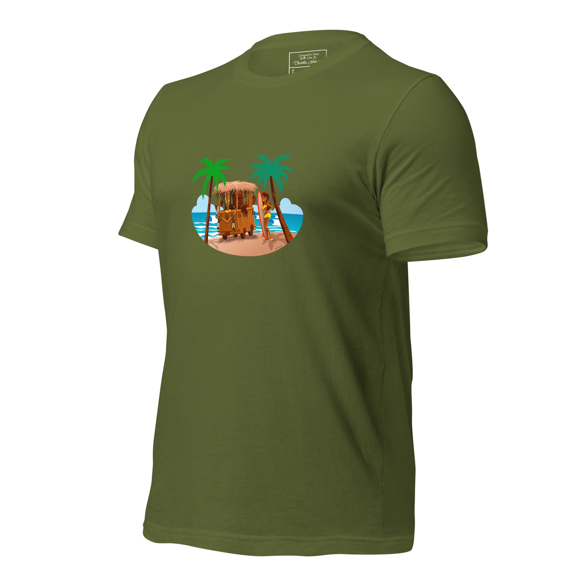 Unisex t-shirt Tiki Kombi on dark colors